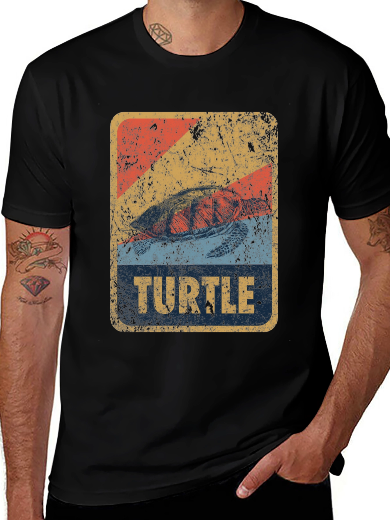 Variant 11 of Retro Turtle Graphic T-Shirt