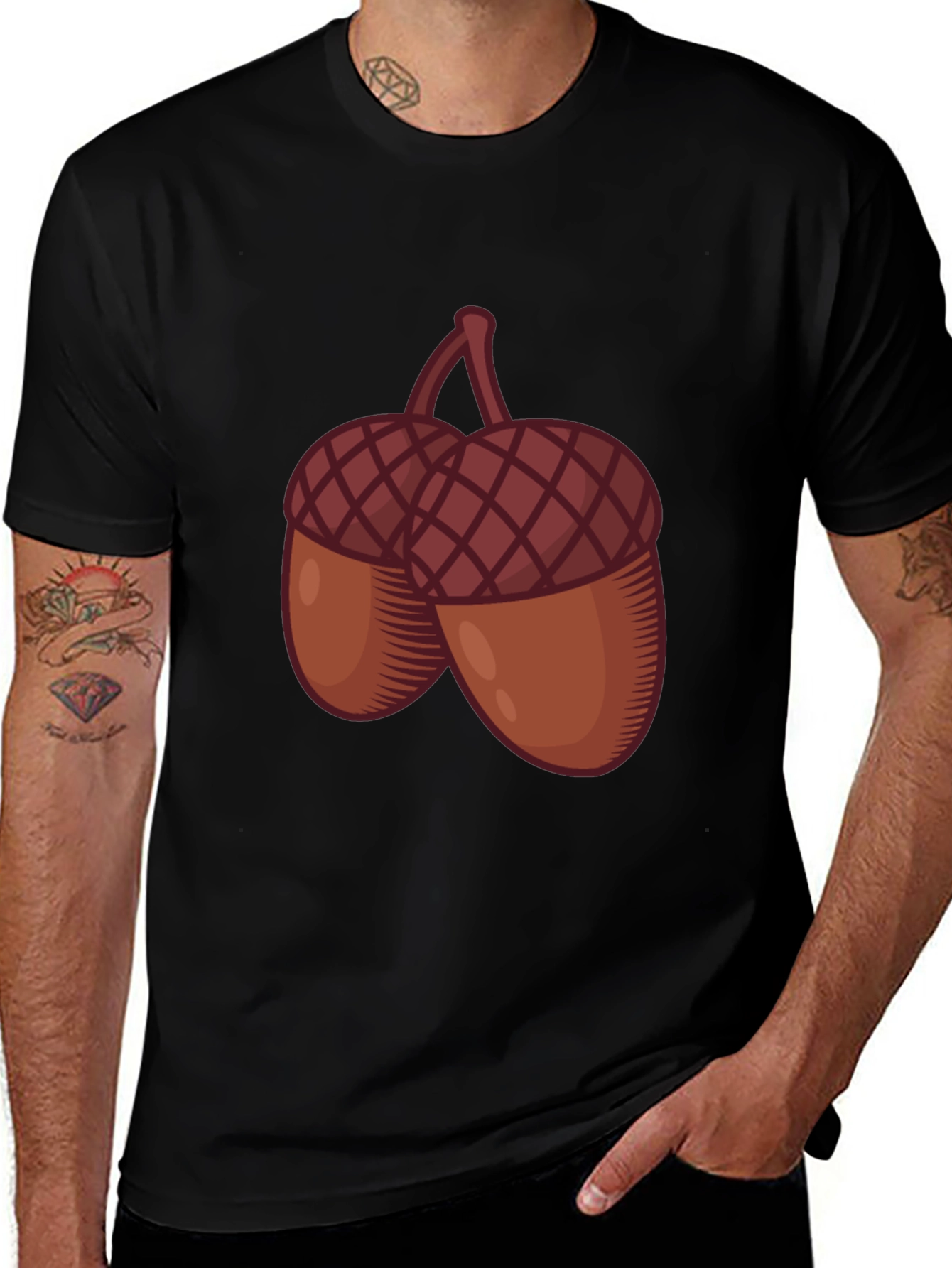 Variant 17 of Acorn Graphic T-Shirt - Nature Inspired Tee