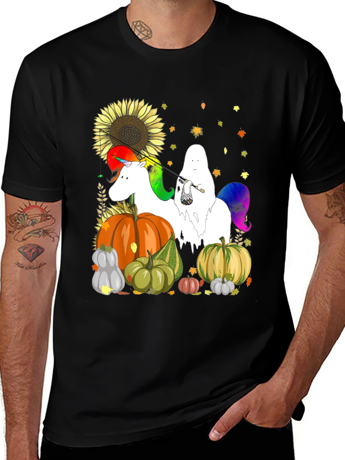 Variant 29 of Unicorn Ghost Pumpkin Fall T-Shirt