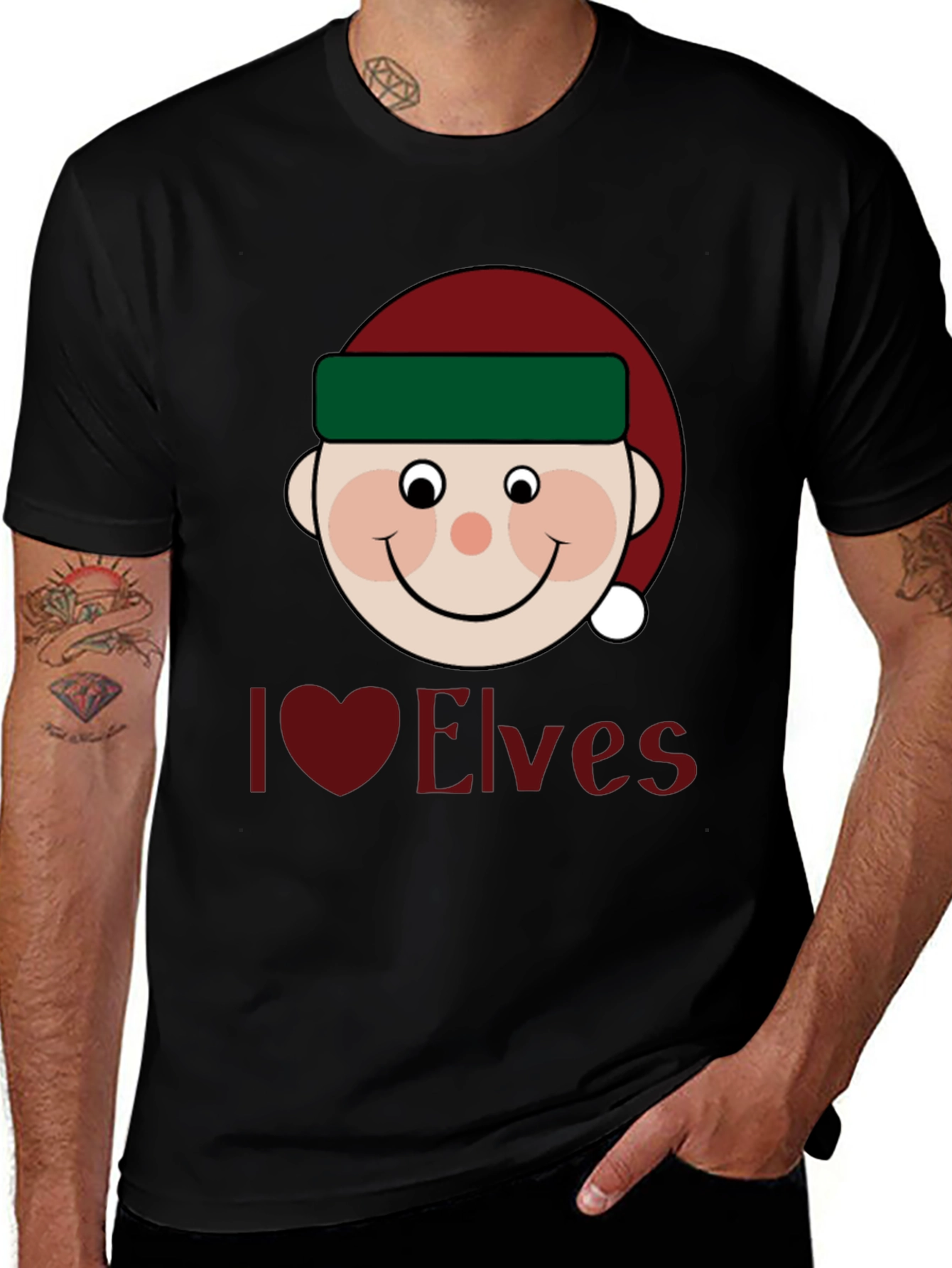 Variant 9 of I Love Elves Holiday T-Shirt