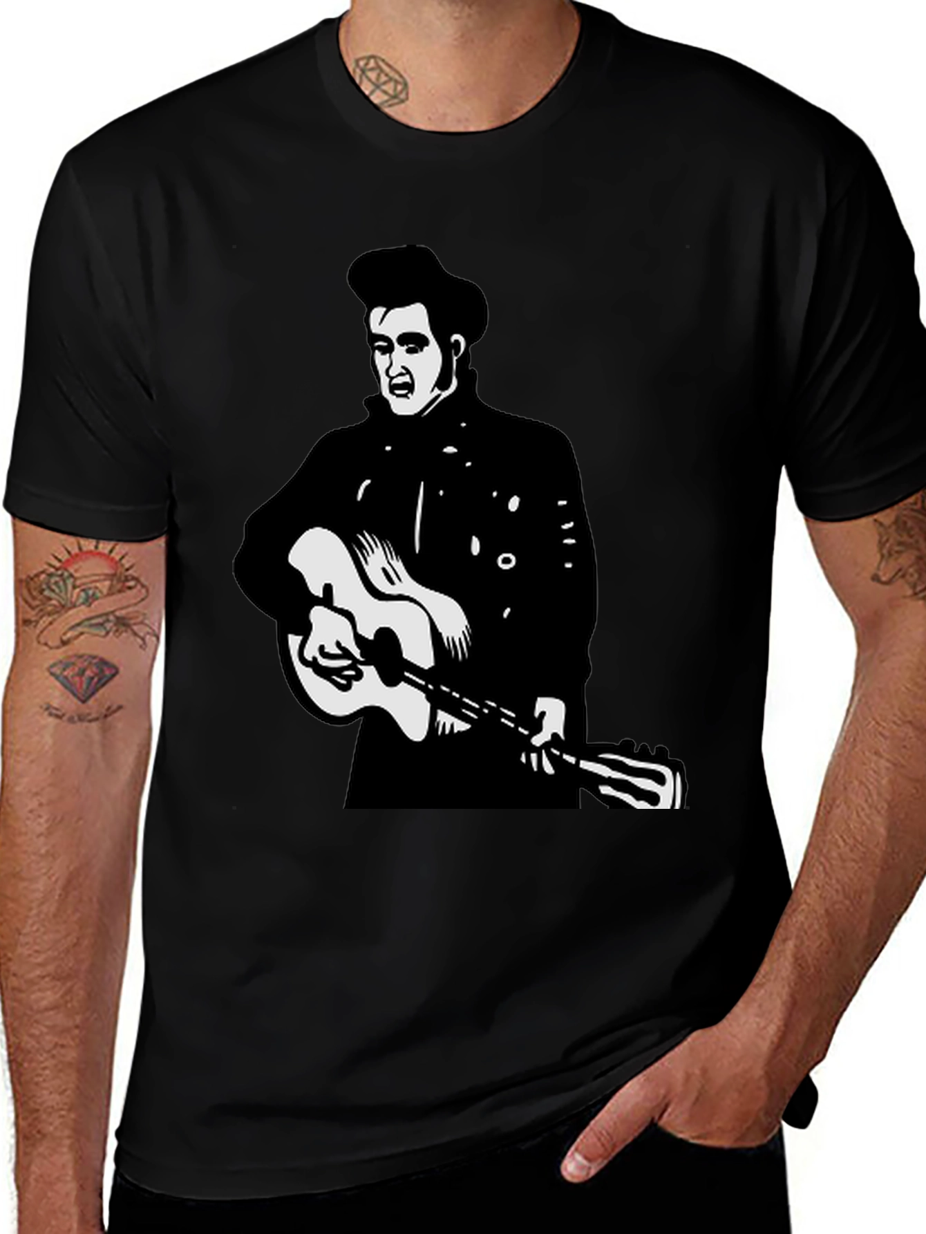 Variant 4 of Johnny Cash Graphic Black T-Shirt