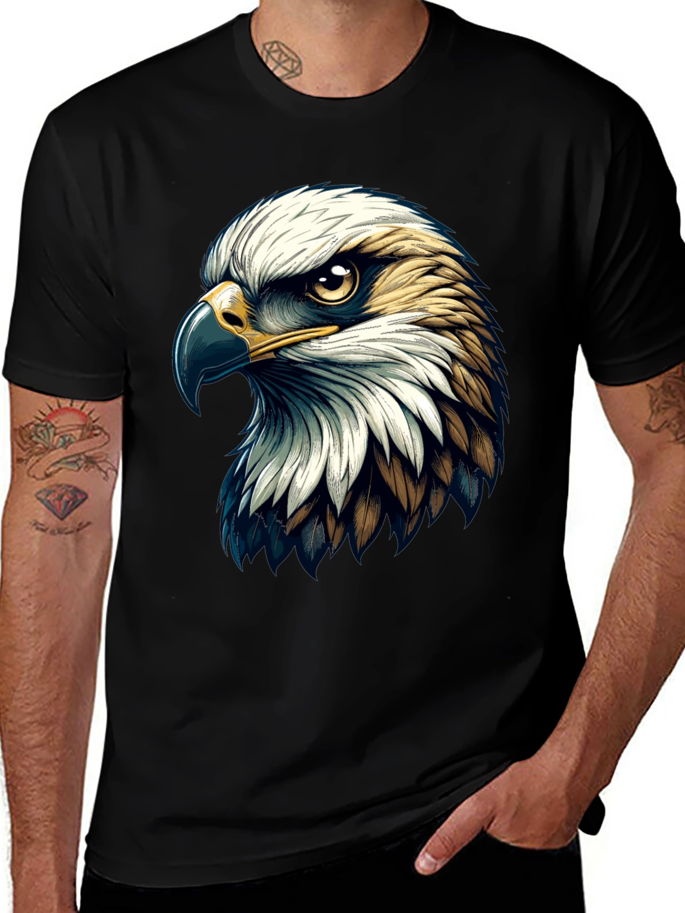 Black Eagle Graphic T-Shirt - Bold Statement Tee main image