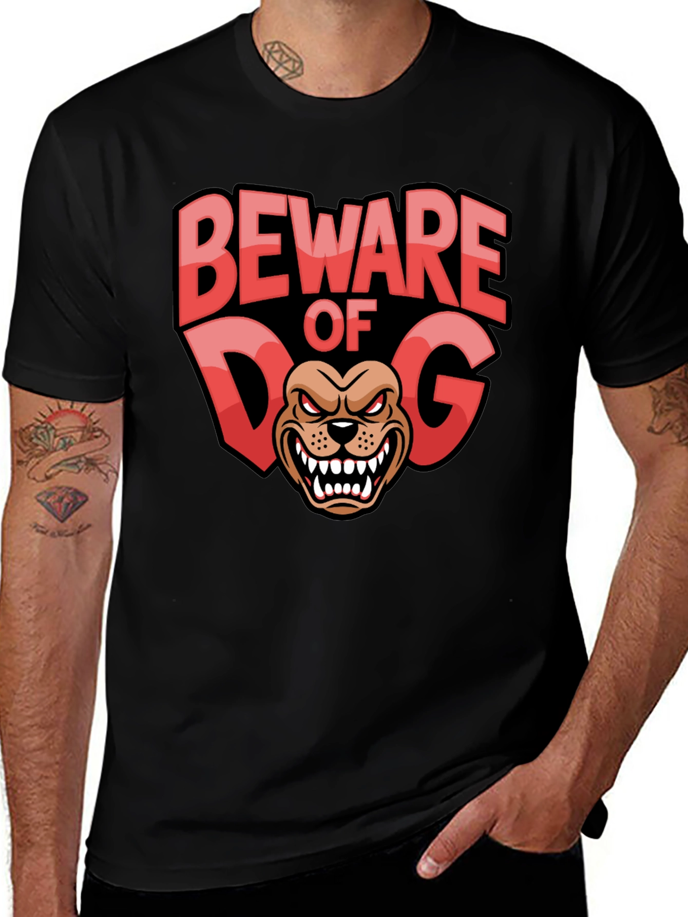 Variant 8 of Beware of Dog Graphic T-Shirt