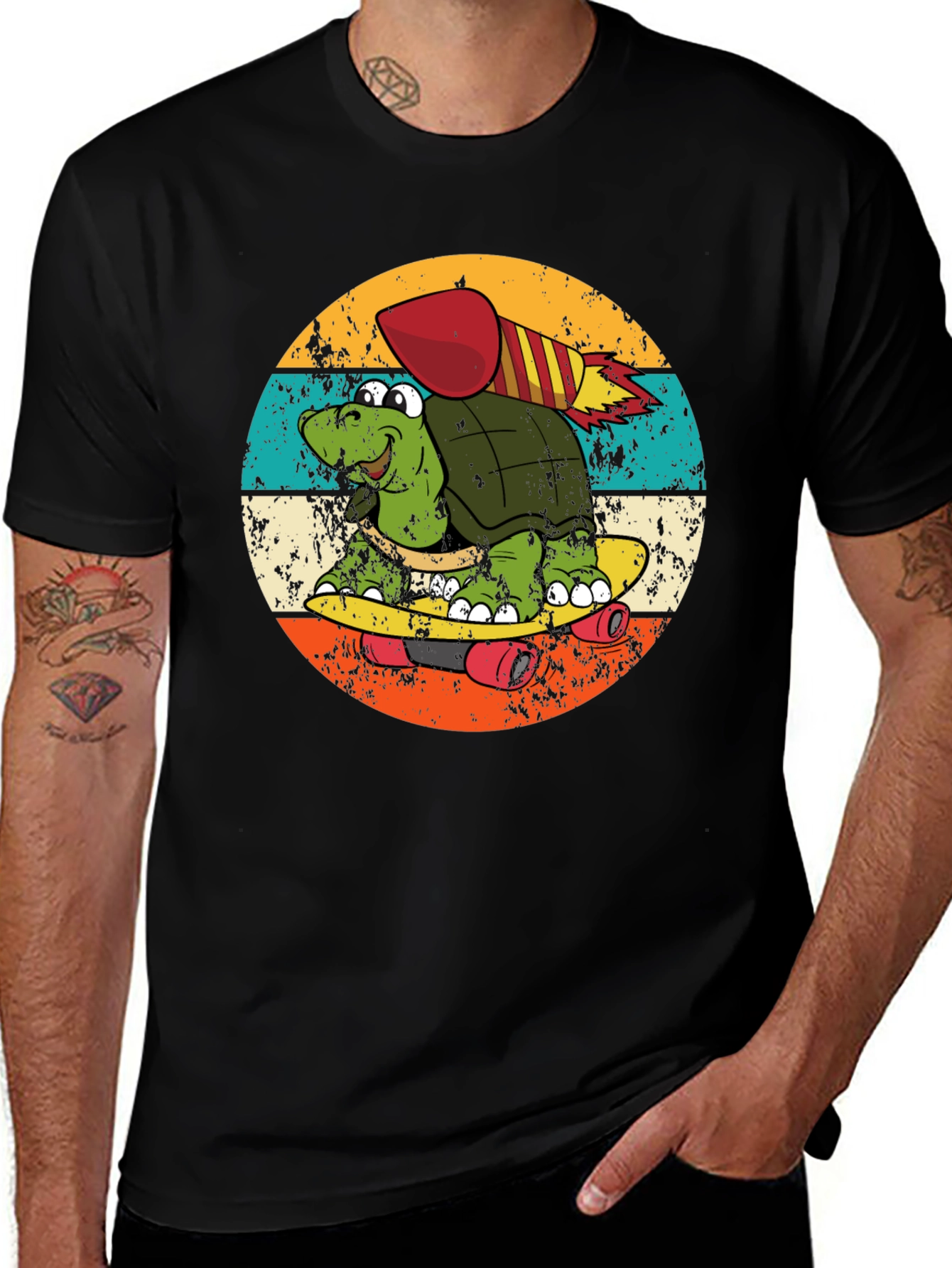 Variant 29 of Turtle Rocket Skateboard Graphic Tee