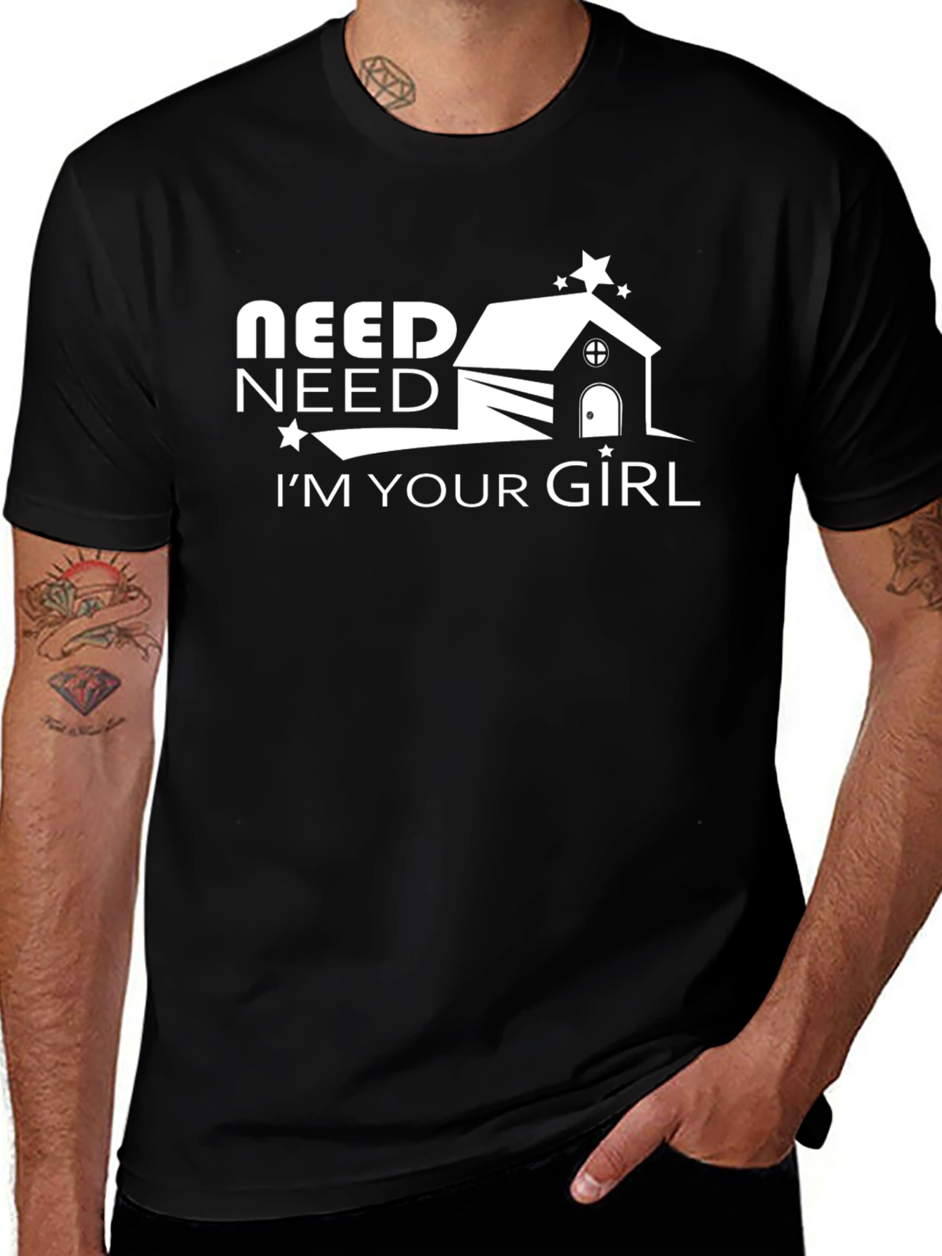 Variant 24 of Need Need I'm Your Girl Black Graphic Tee