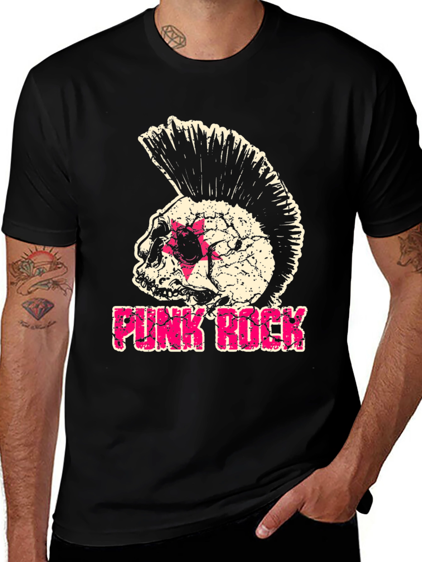 Variant 26 of Punk Rock Skull Graphic T-Shirt