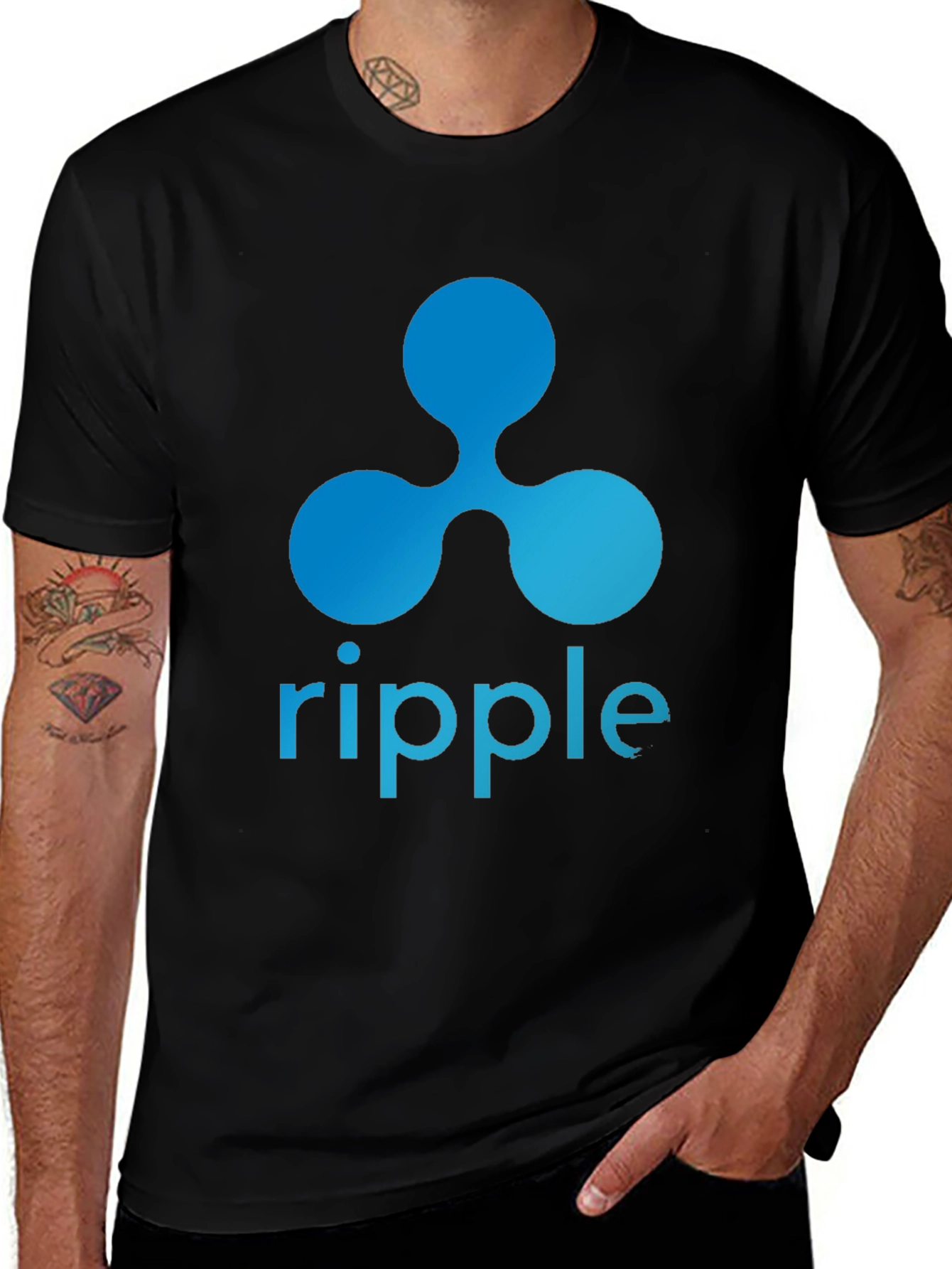 Ripple Crypto Black T-Shirt