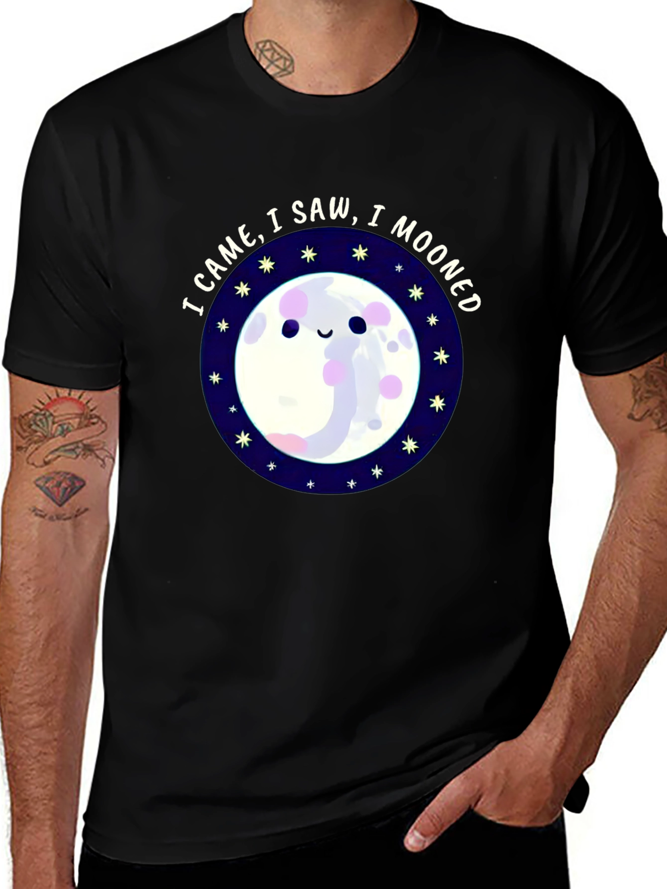 Variant 26 of I Came, I Saw, I Mooned Black T-Shirt