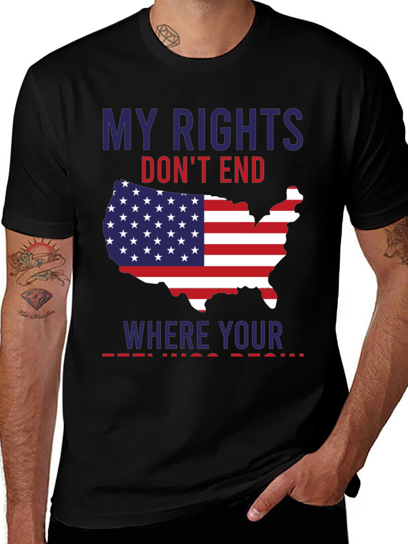 Variant 28 of My Rights Don't End Men's Graphic Tee