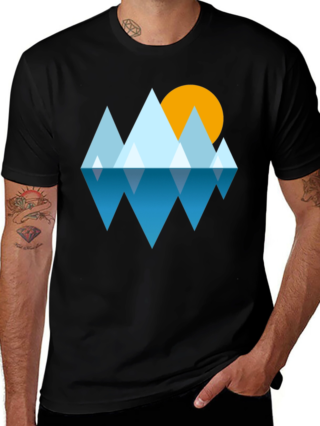 Variant 20 of Geometric Mountain & Sun Tee
