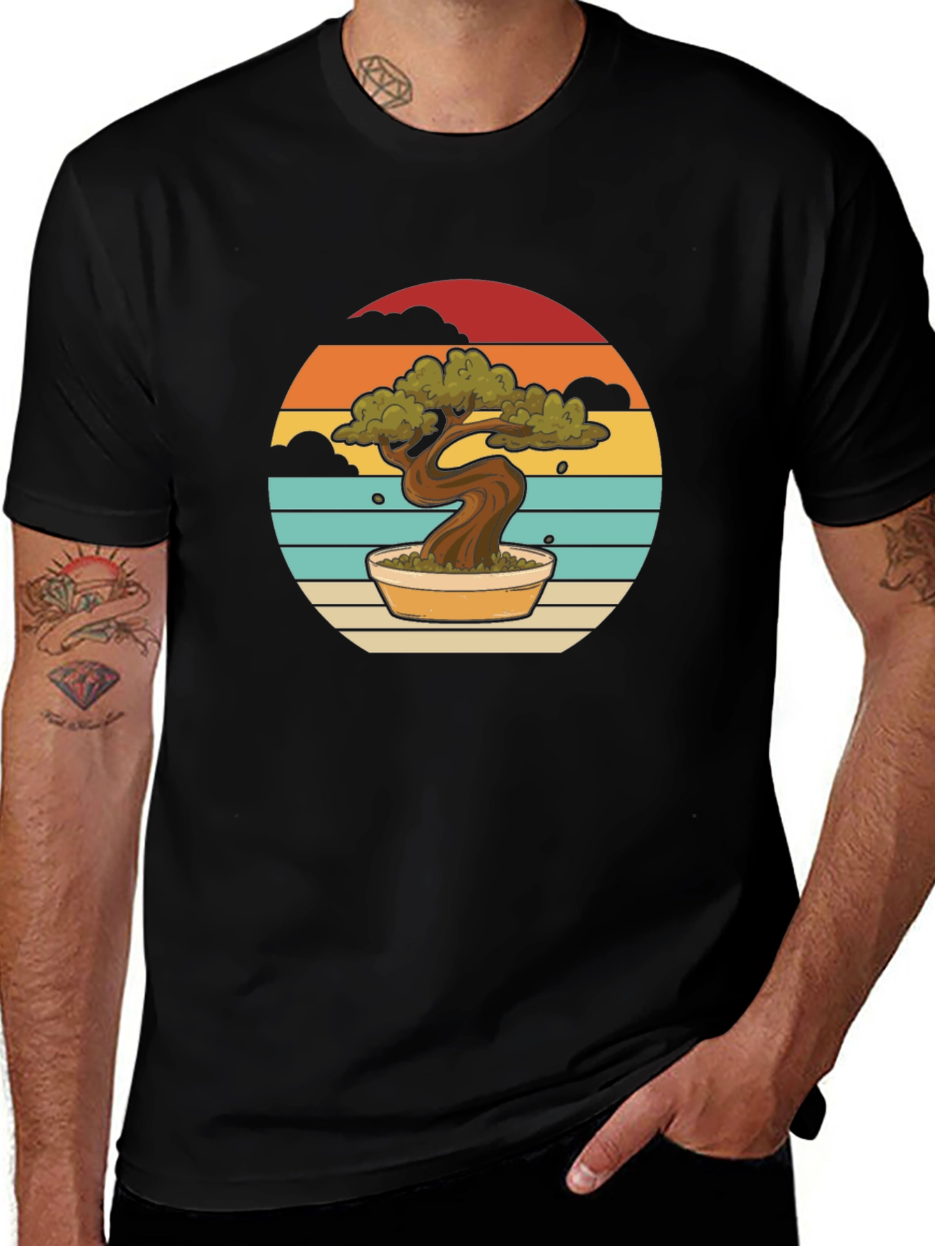 Variant 26 of Bonsai Sunset T-Shirt - Unique Graphic Tee