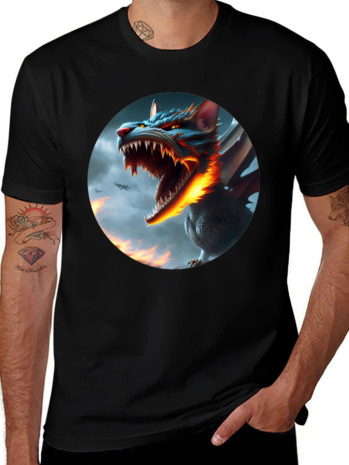 Variant 16 of Fiery Dragon Graphic T-Shirt