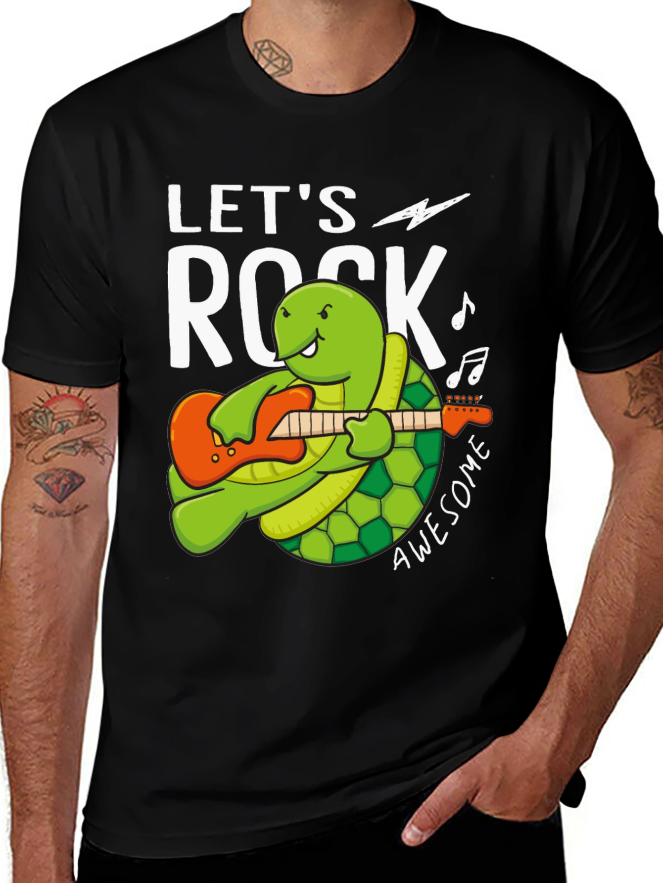 Variant 28 of Let's Rock Turtle Graphic Tee
