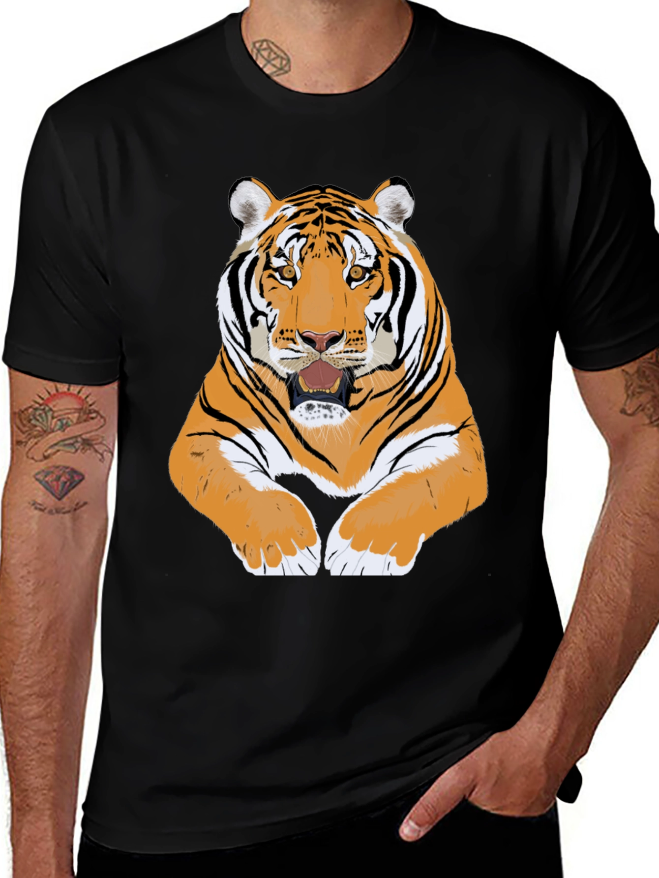 Variant 16 of Tiger Graphic Print T-Shirt - Fierce Style