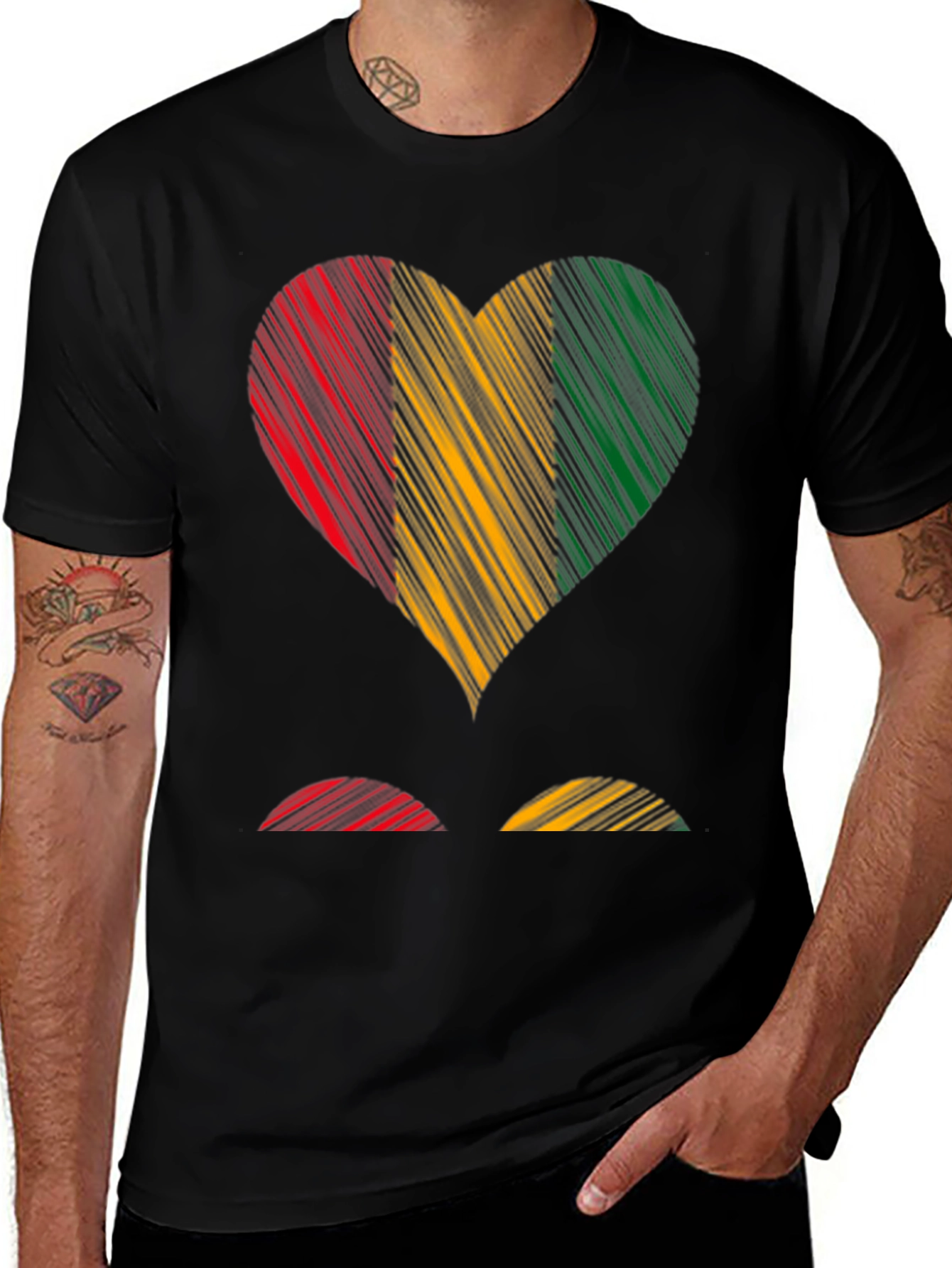 Variant 23 of Guinea Heart Flag T-Shirt - Show Your Pride!