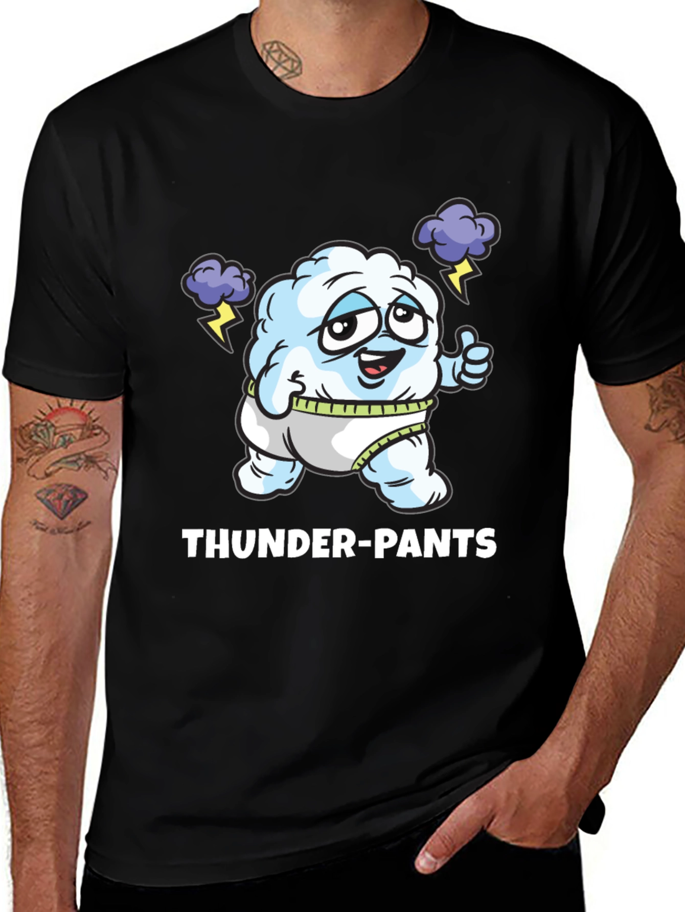 Variant 28 of Thunder Pants Funny Graphic T-Shirt