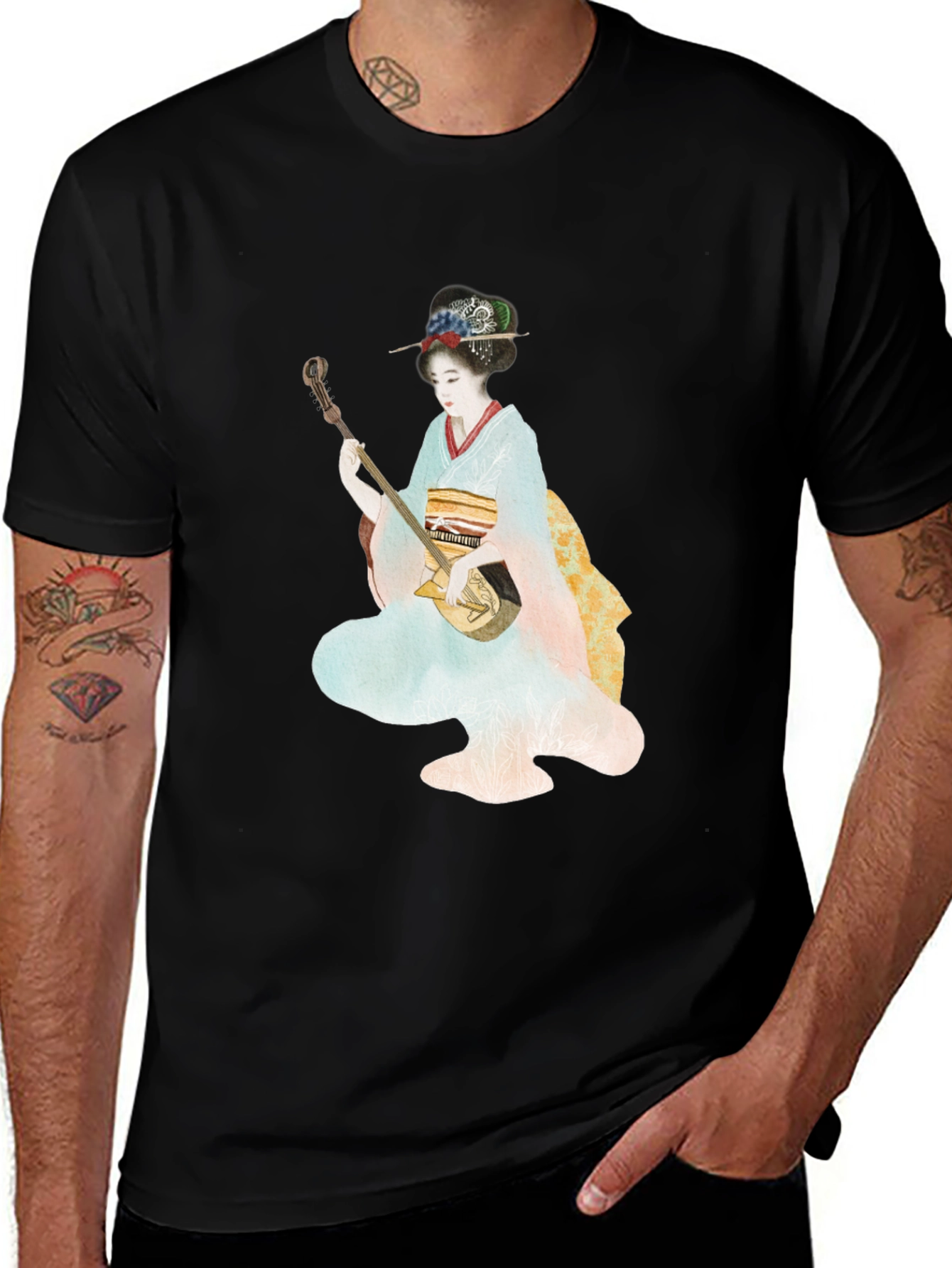 Variant 22 of Geisha Art Black T-Shirt