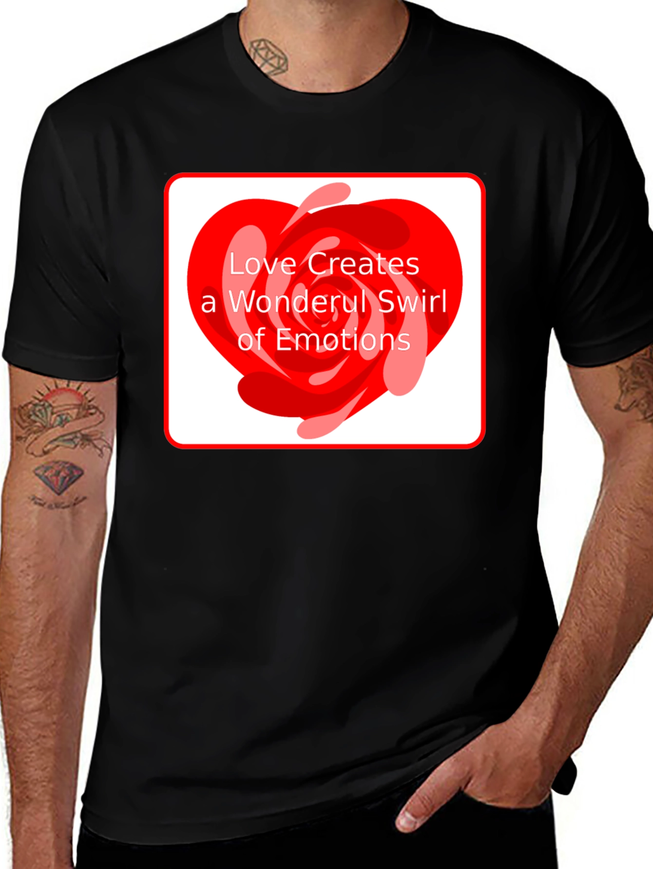 Variant 19 of Love Creates Wonderful Swirl of Emotions T-Shirt