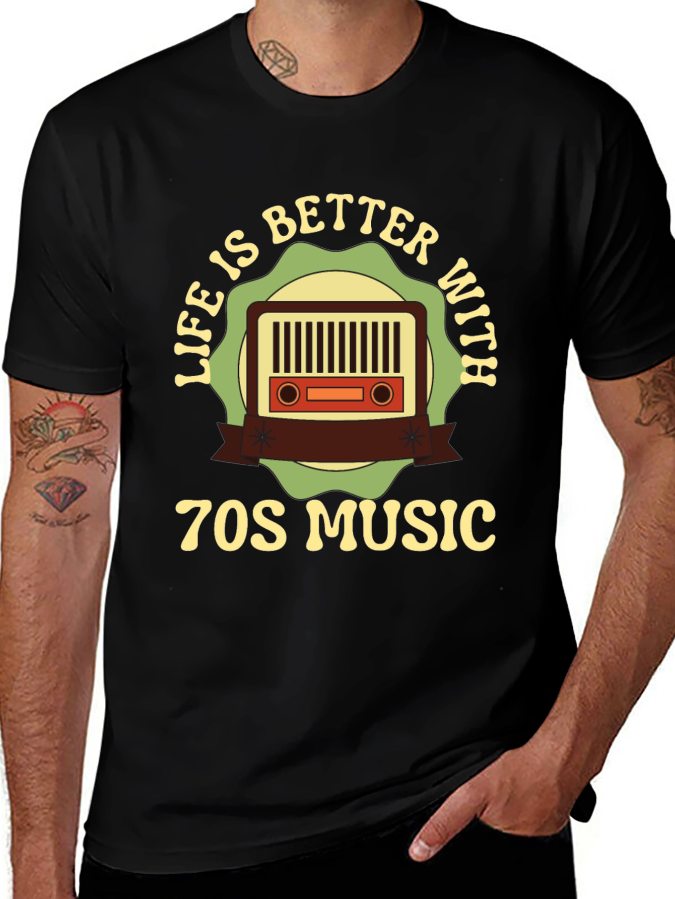 Variant 10 of Retro 70s Music T-Shirt