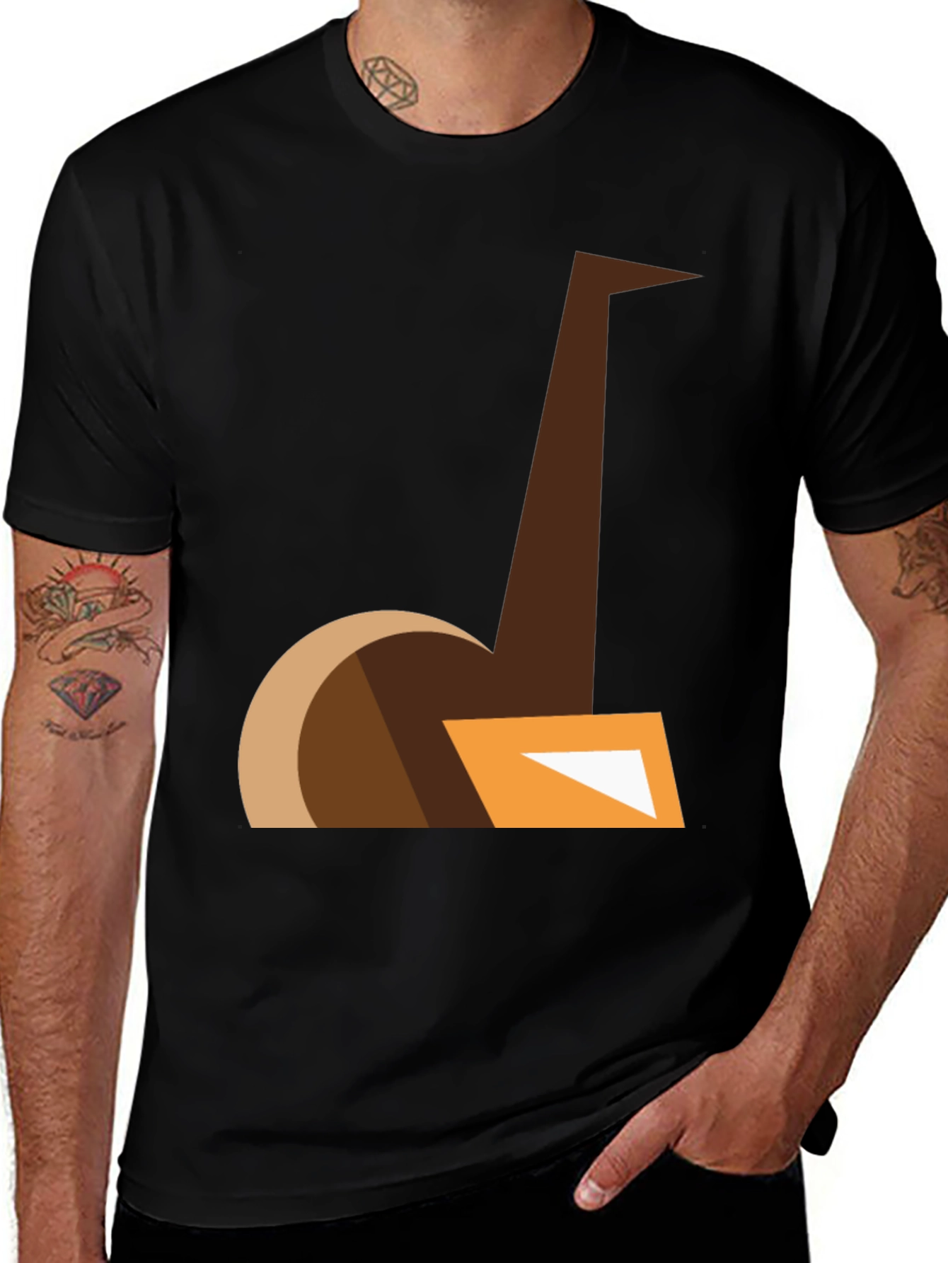 Variant 5 of Abstract Ostrich Graphic Tee - Modern Casual Style