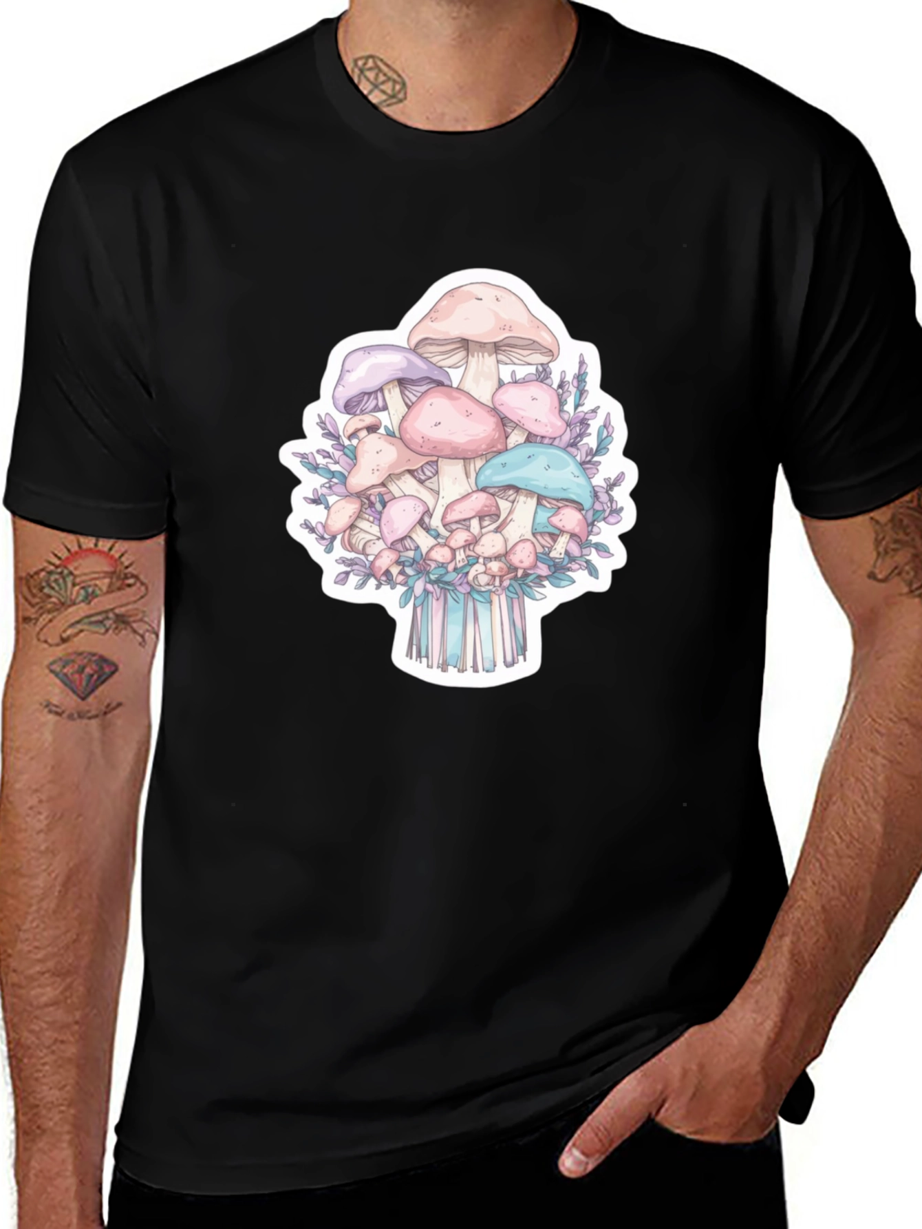 Variant 11 of Mushroom Bouquet Graphic Tee - Unique Design