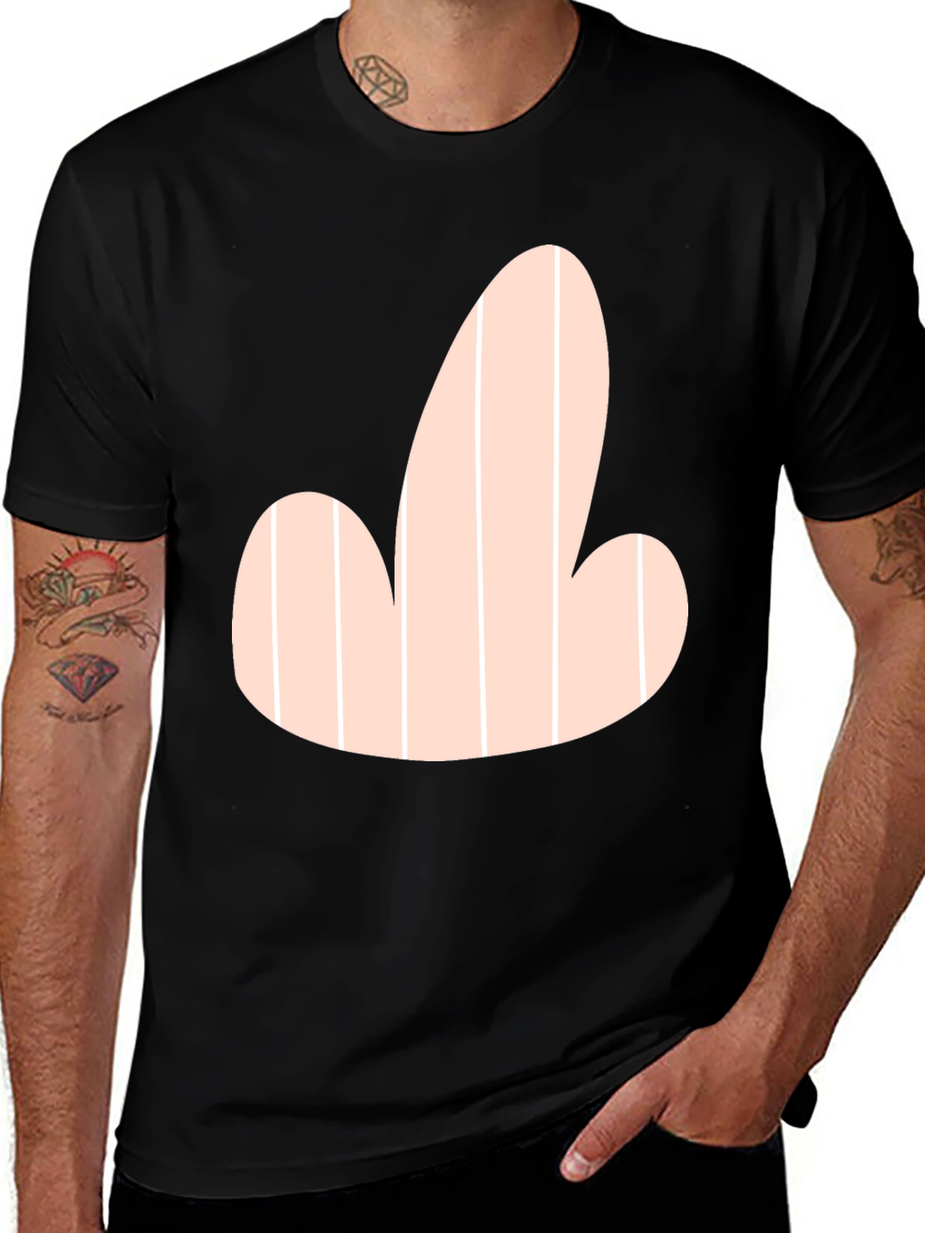 Variant 22 of Novelty Graphic Tee - Funny Striped Design