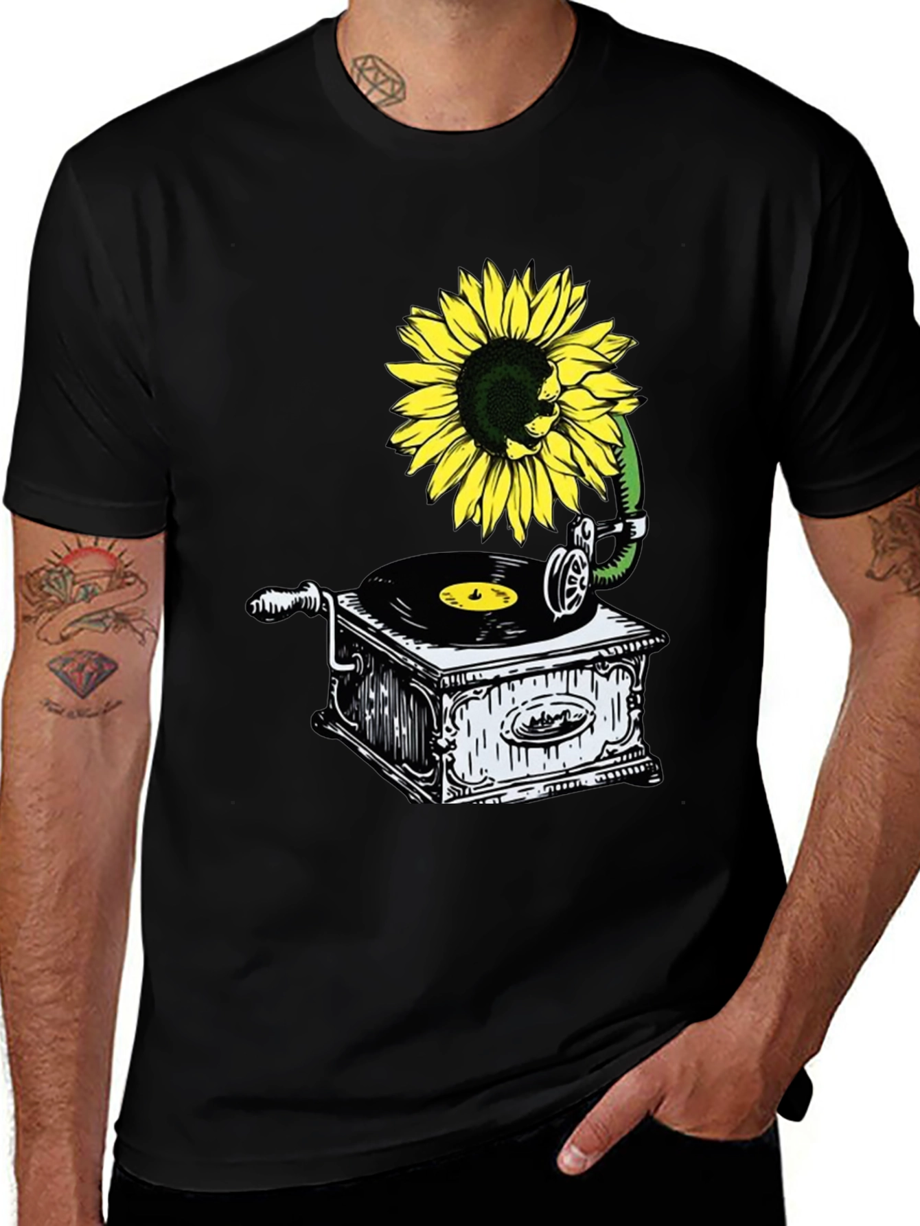 Variant 22 of Sunflower Gramophone Graphic Tee