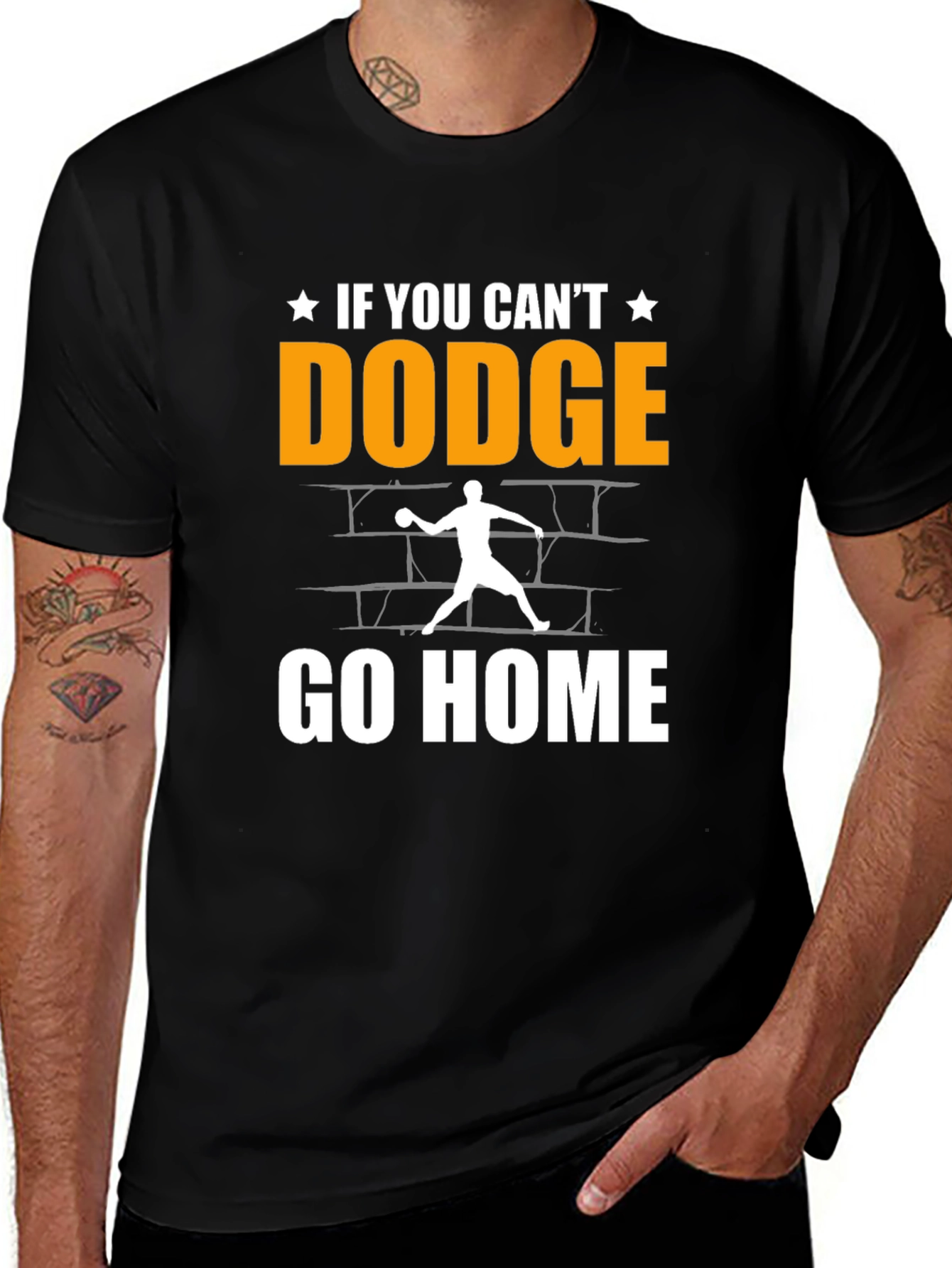 Variant 23 of Dodgeball Graphic T-Shirt - If You Can't Dodge Go Home