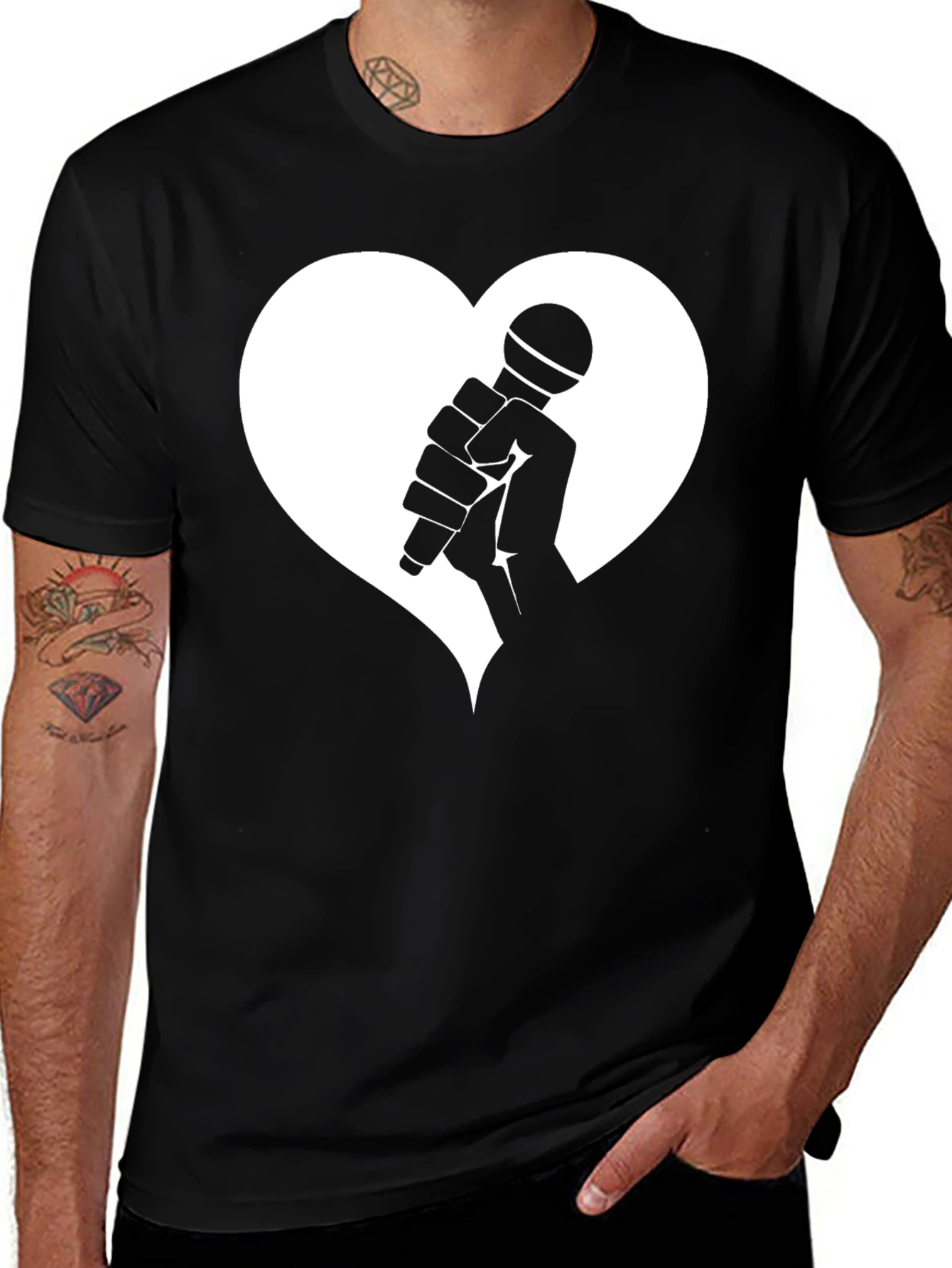 Variant 22 of Heart & Mic Graphic T-Shirt