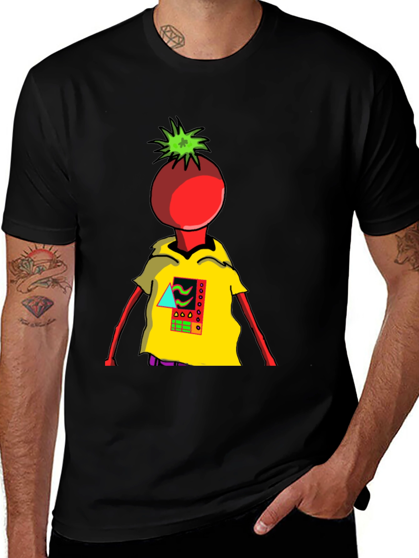 Variant 8 of Tomato Head Graphic Tee - Unique & Stylish