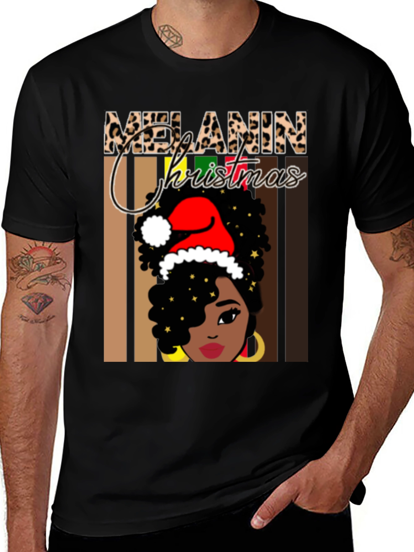 Melanin Christmas T-Shirt
