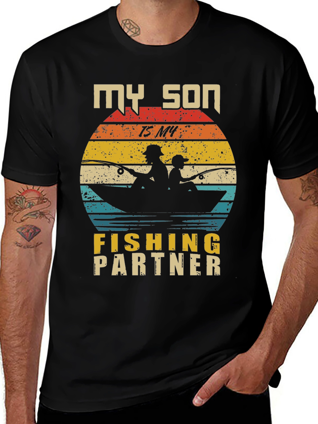 Variant 19 of My Son Fishing Partner Graphic Tee