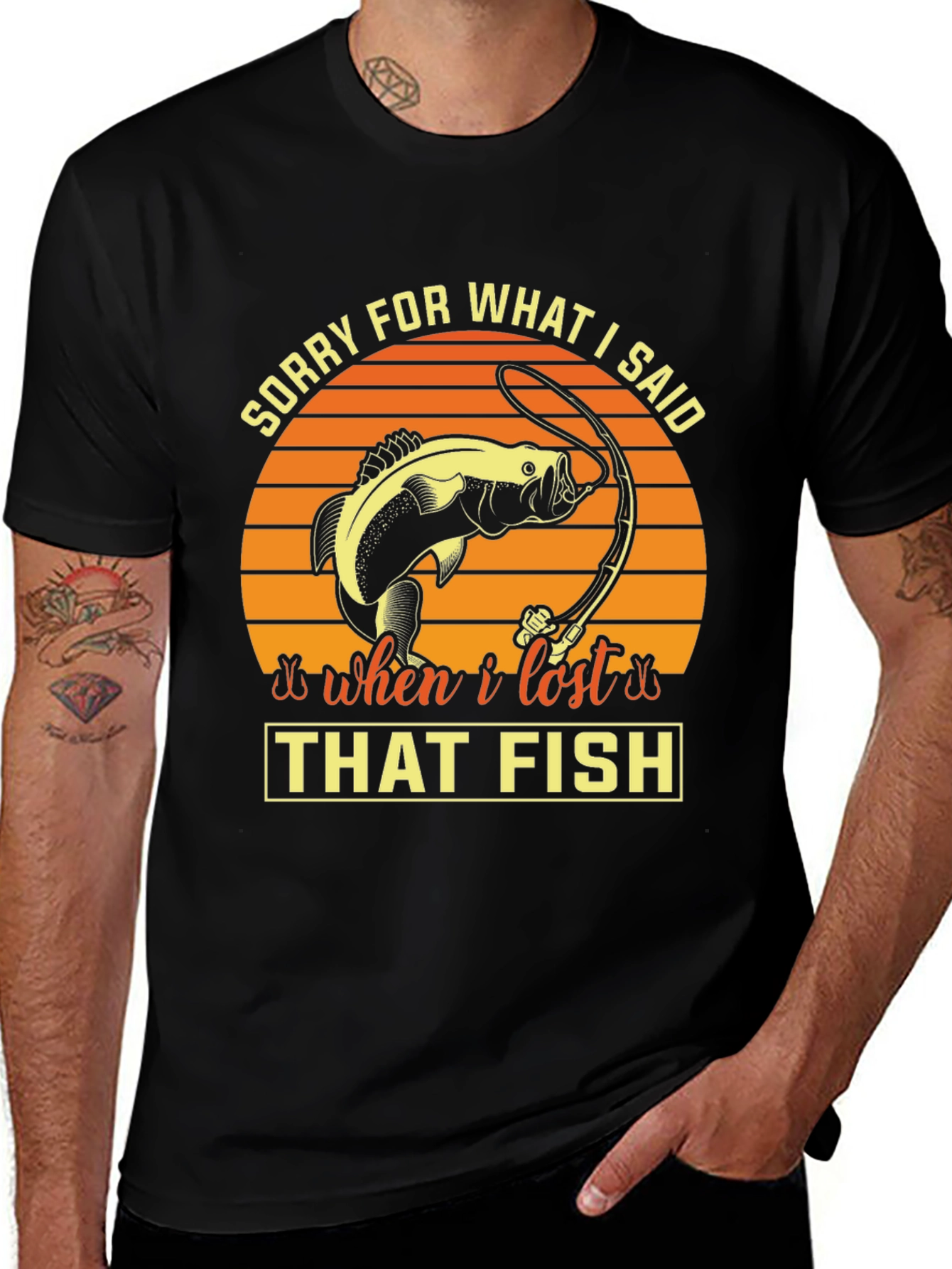Variant 7 of Sorry For What I Said Fish Graphic T-Shirt