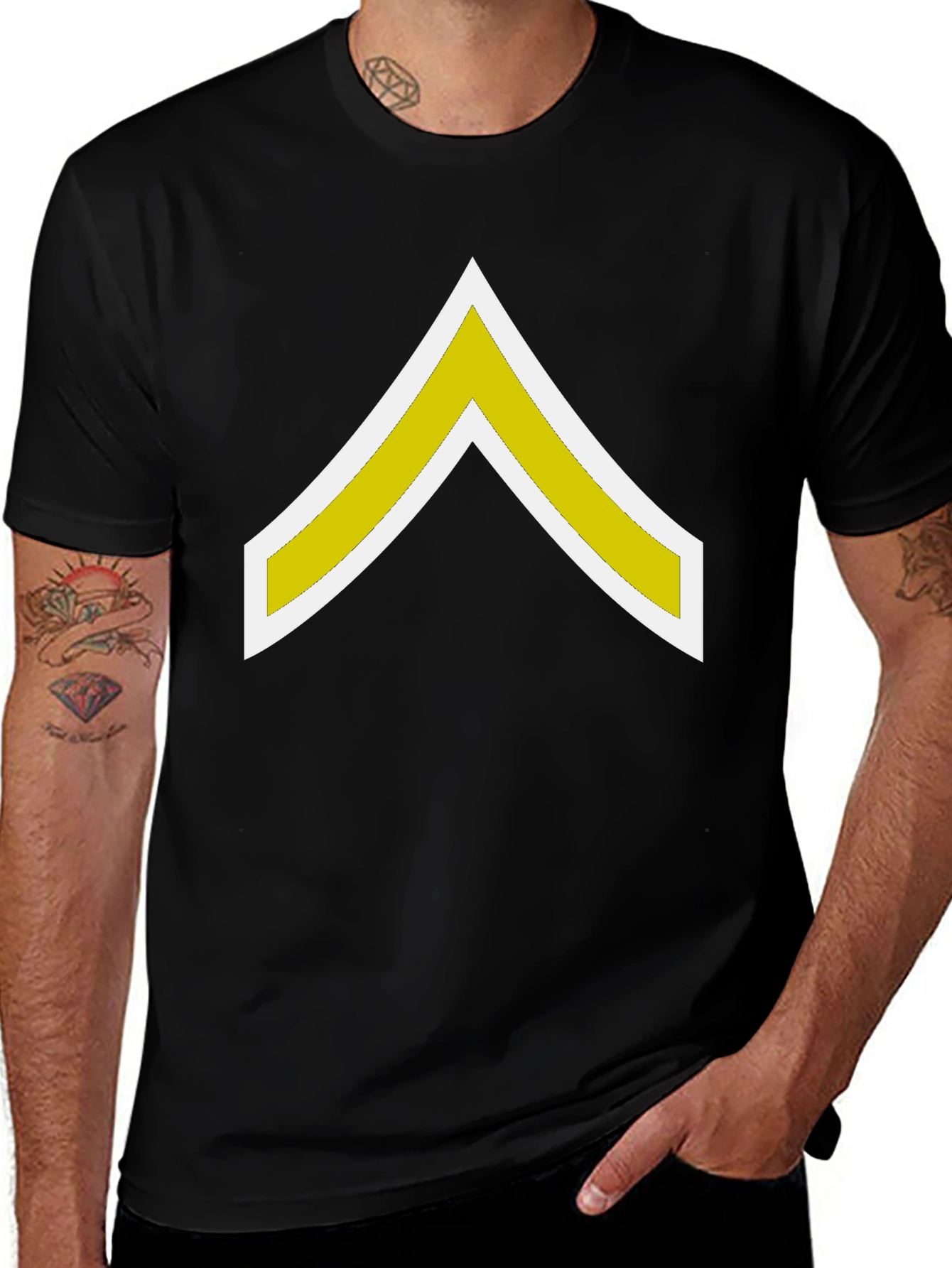 Variant 24 of Chevron Graphic Tee - Classic Black