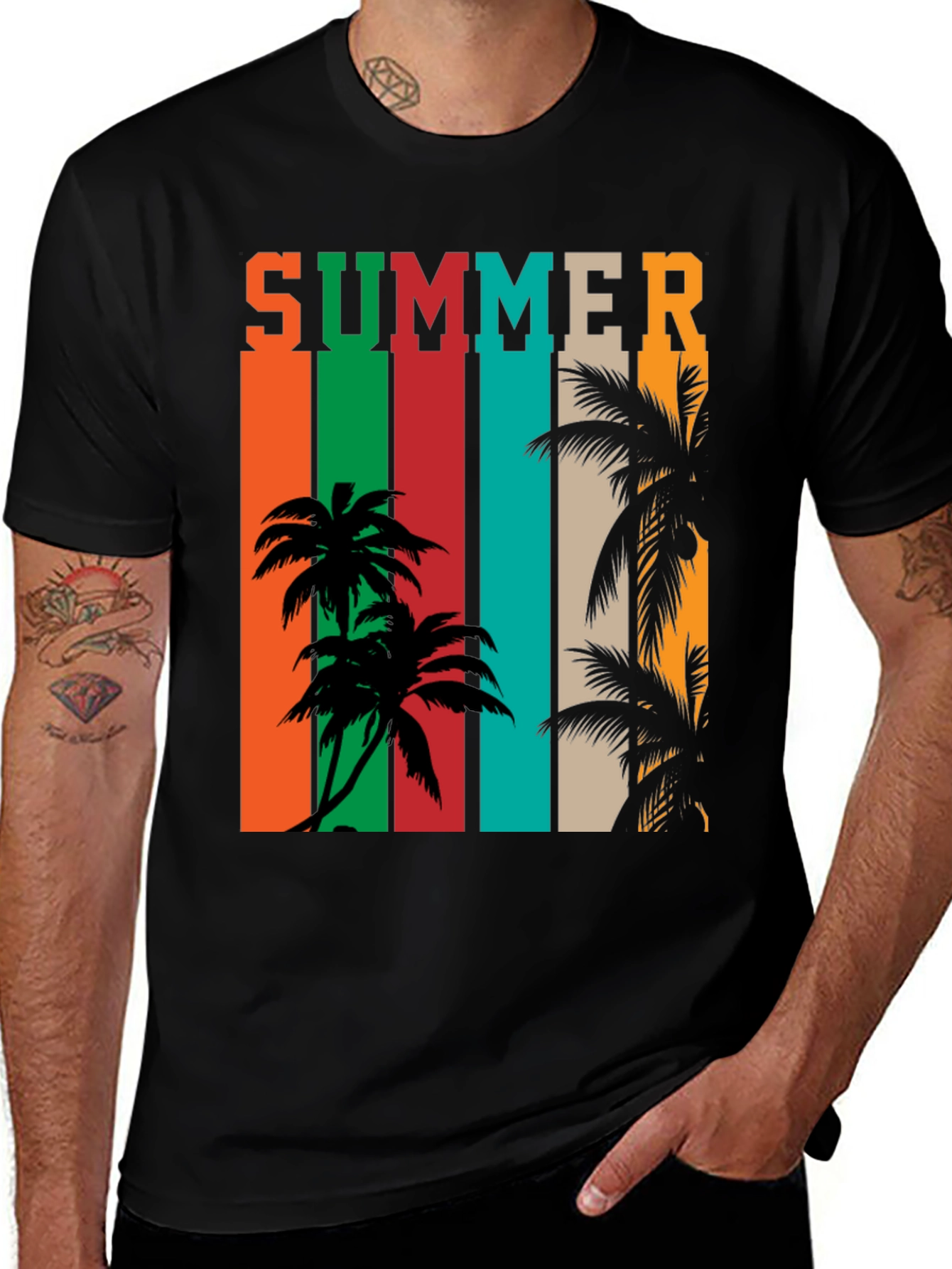 Variant 18 of Summer Palm Tree Graphic T-Shirt