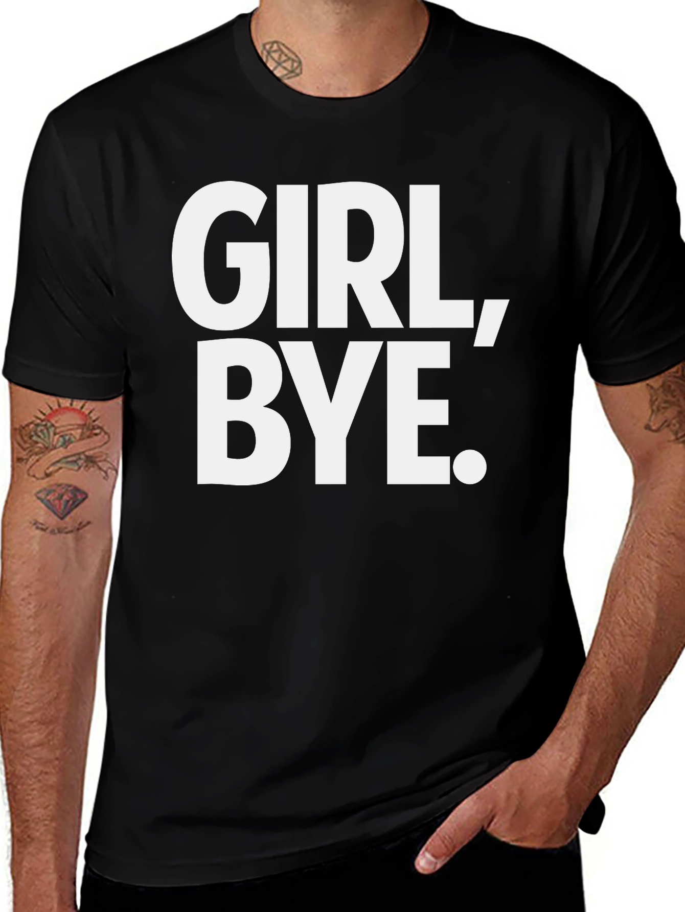 Variant 15 of Girl, Bye. Black Graphic Tee for Women