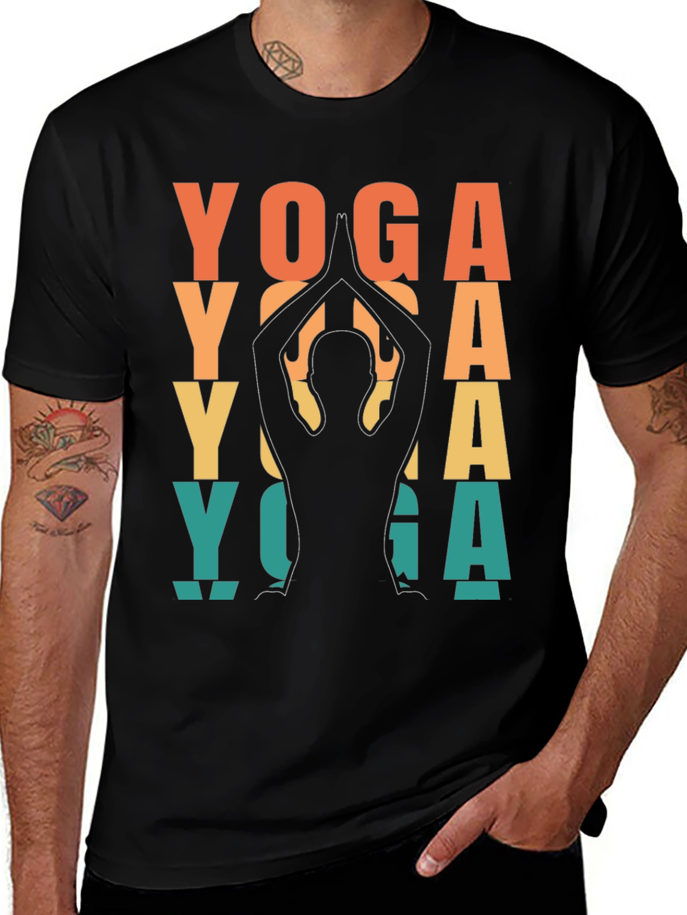 Variant 22 of Yoga Graphic Tee - Retro Style