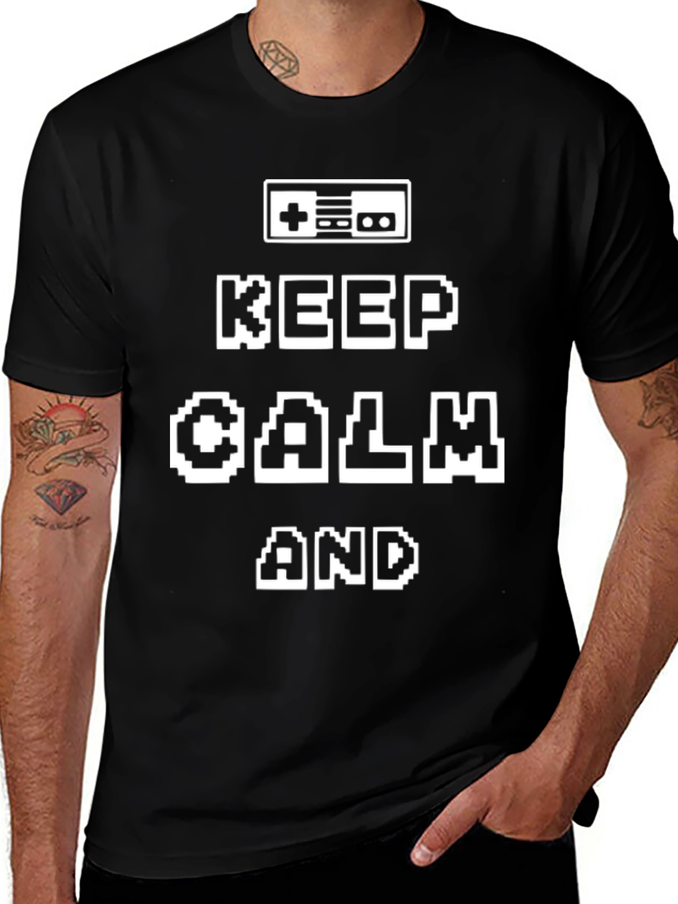 Variant 14 of Keep Calm Gamer Black T-Shirt