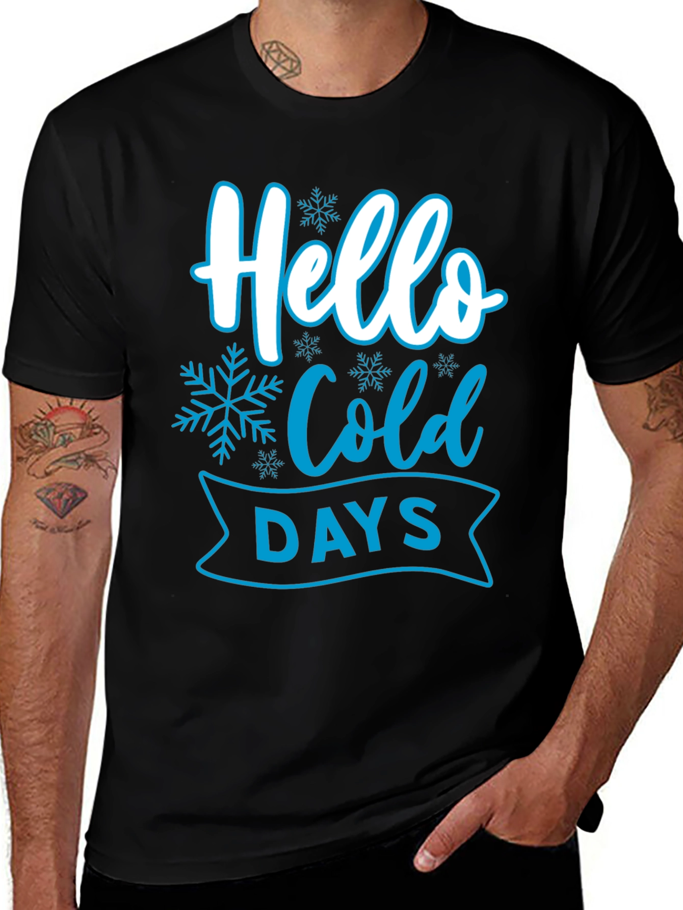 Hello Cold Days T-Shirt - Winter Holiday Apparel