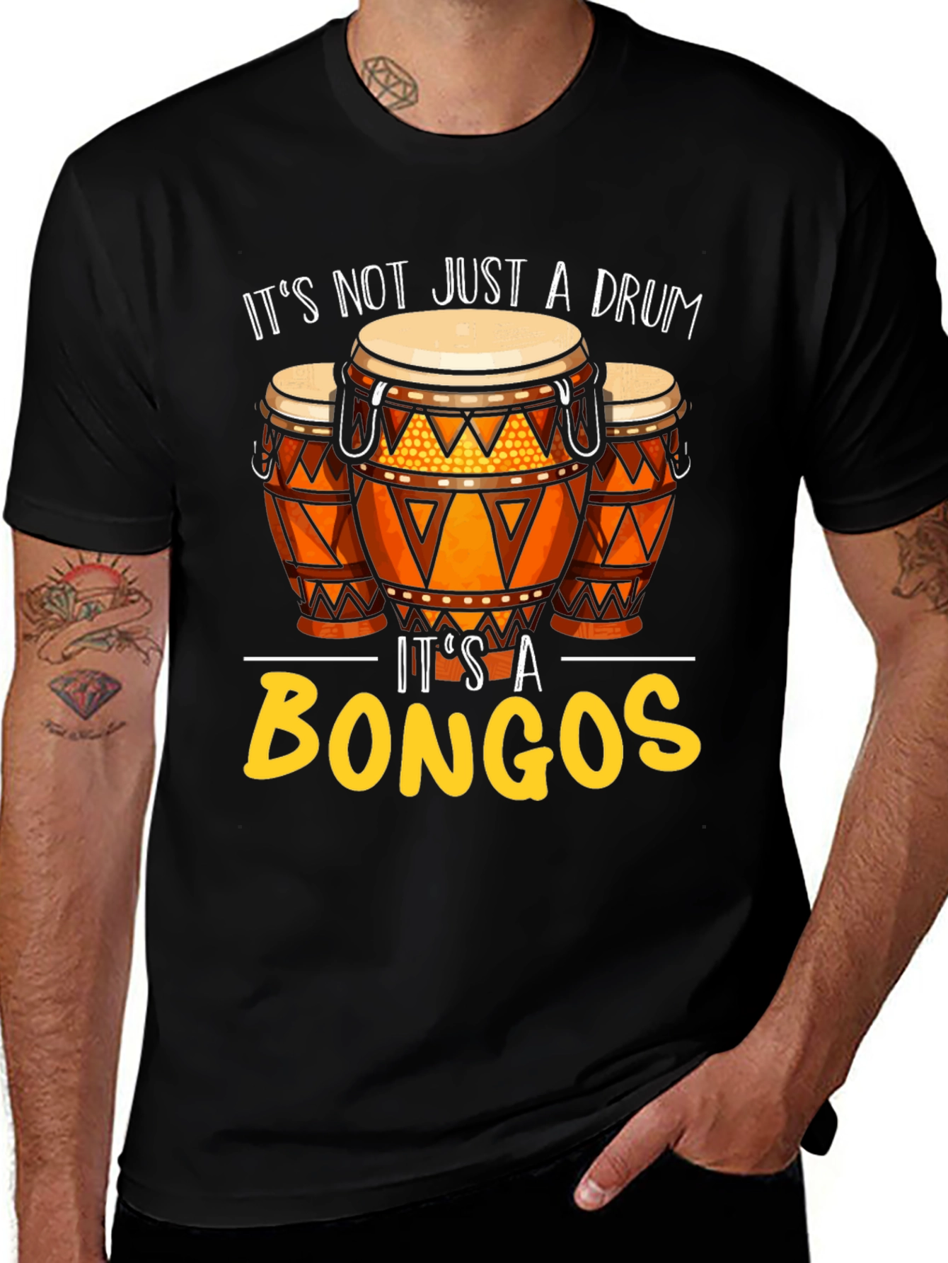 Bongos Graphic Tee: Music Lover T-Shirt