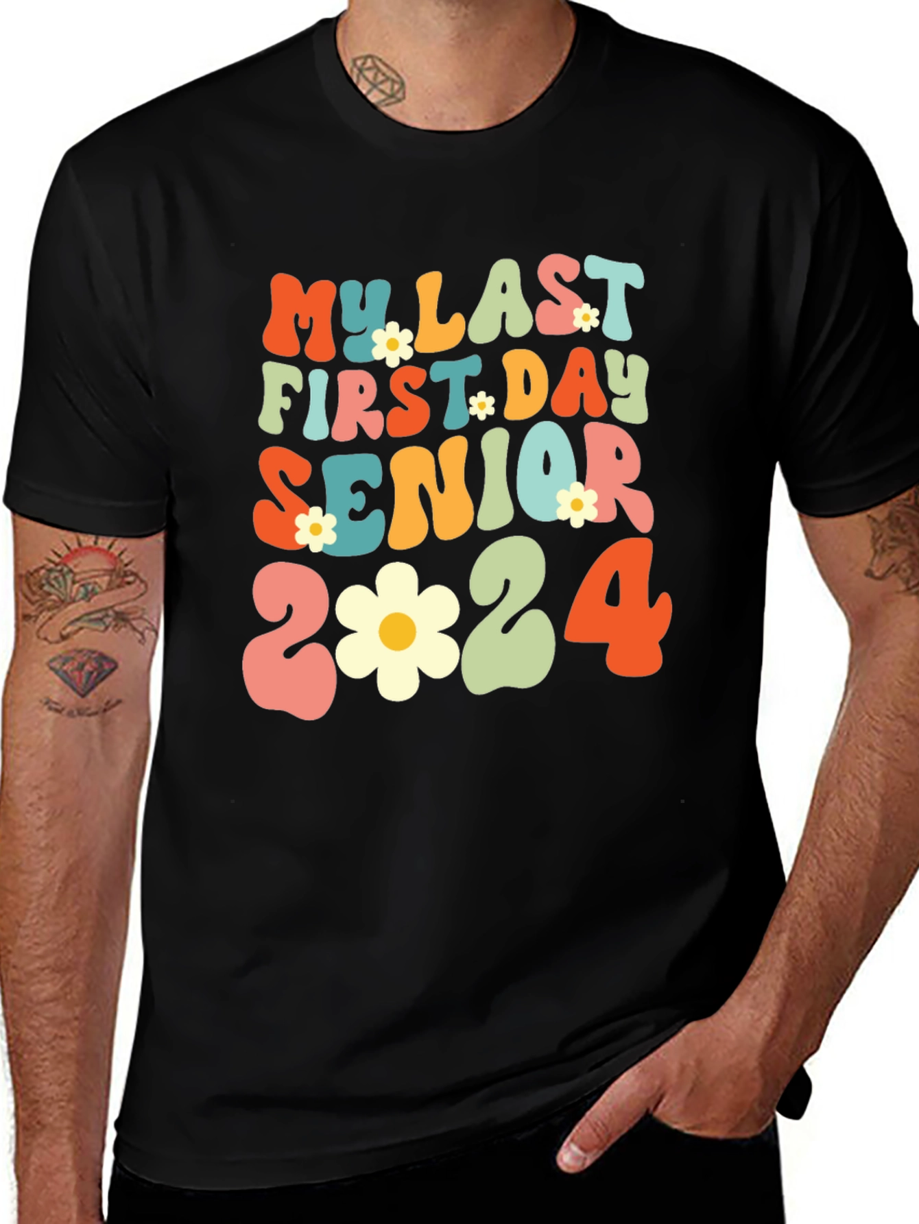 Variant 18 of Senior 2024 Retro T-Shirt