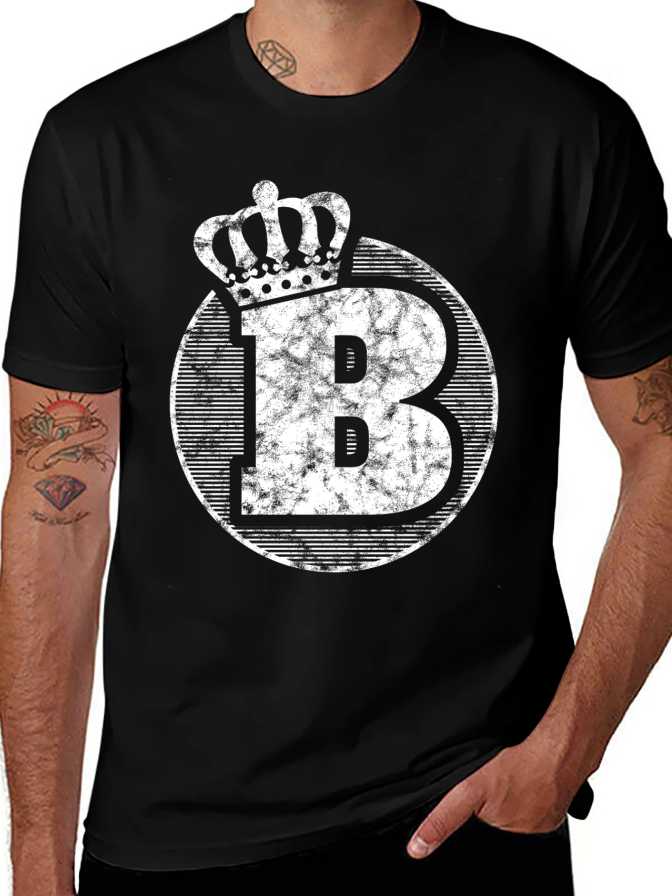 Variant 5 of King B Graphic Tee - Crown & Letter B Design
