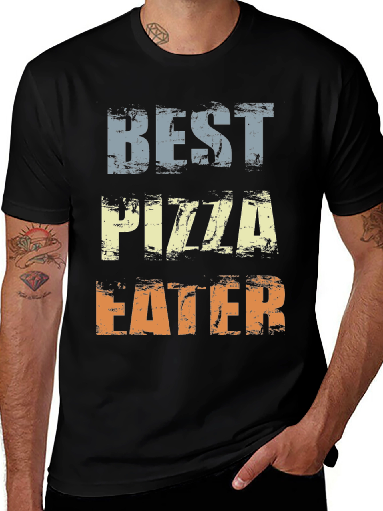 Variant 2 of Best Pizza Eater Graphic T-Shirt - Funny Foodie Tee