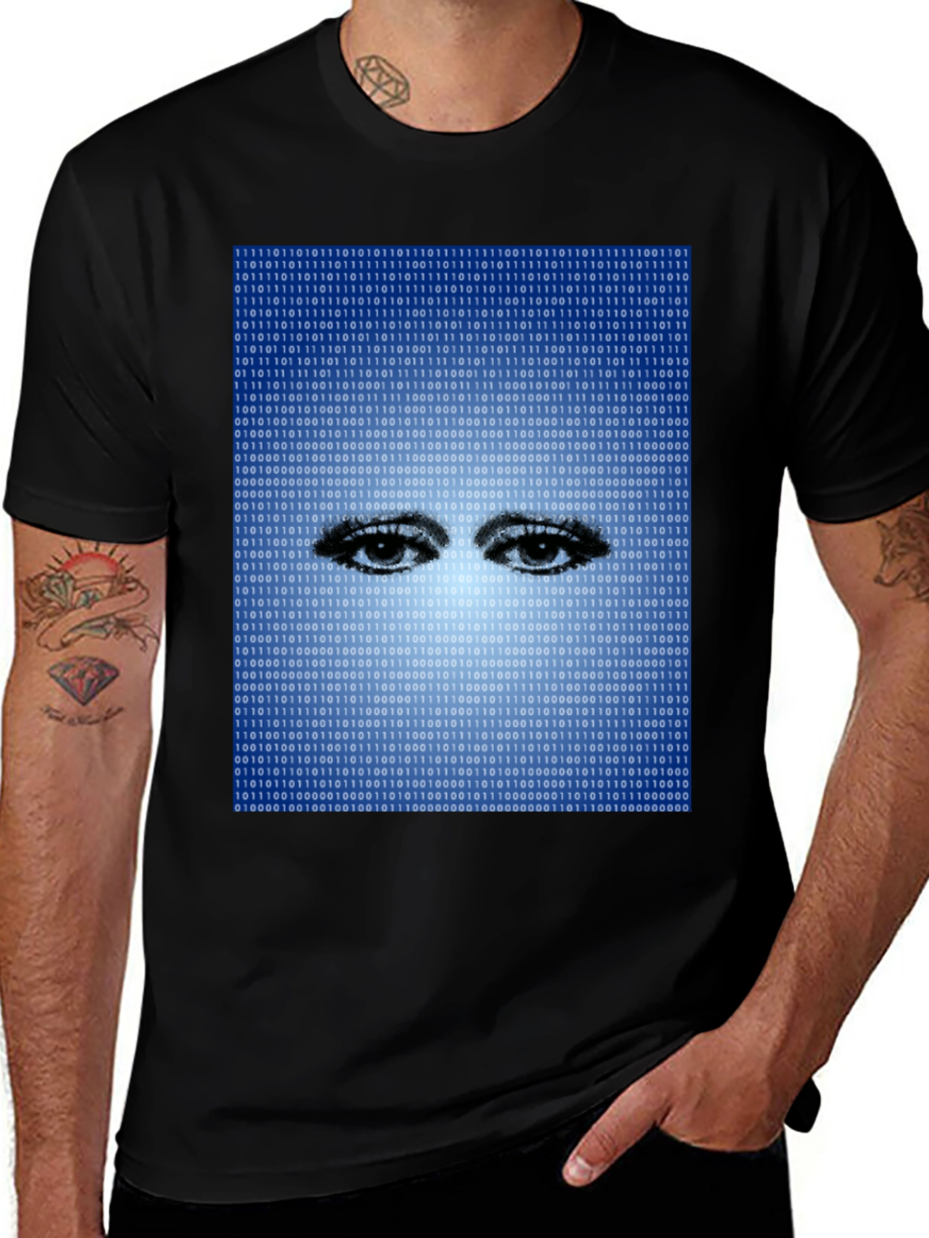 Binary Eyes T-Shirt - Geek Chic Graphic Tee