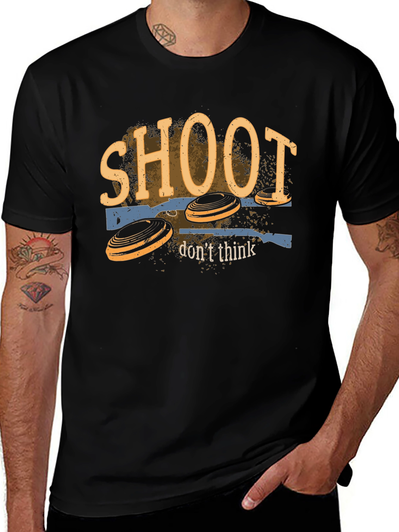 Shoot Don't Think Clay Pigeon Shooting T-Shirt