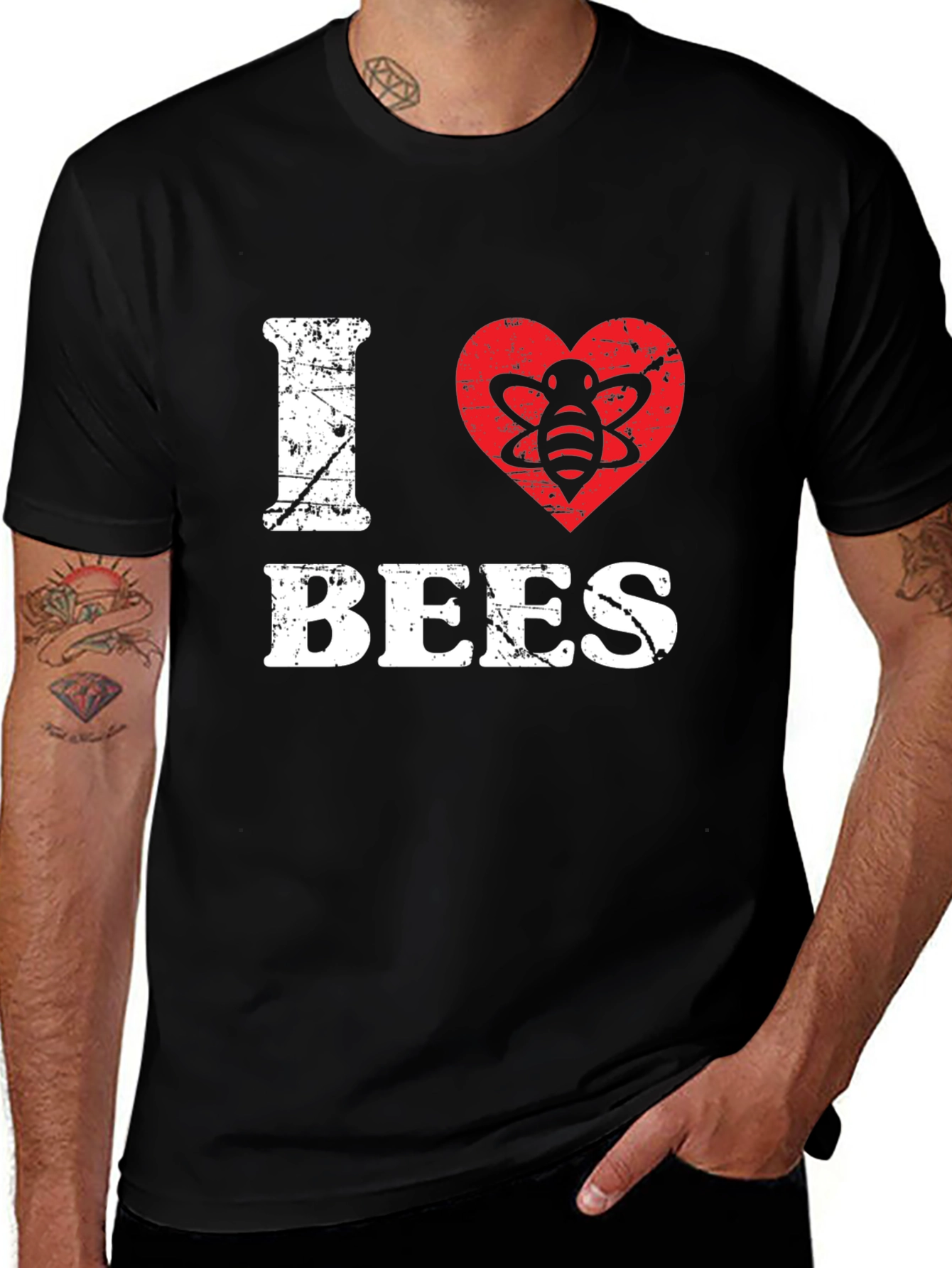 Variant 10 of I Heart Bees Graphic T-Shirt