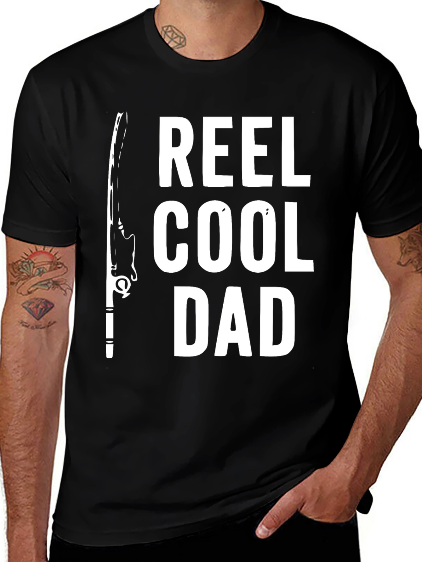 Variant 8 of Reel Cool Dad Fishing T-Shirt - Perfect Father's Day Gift!