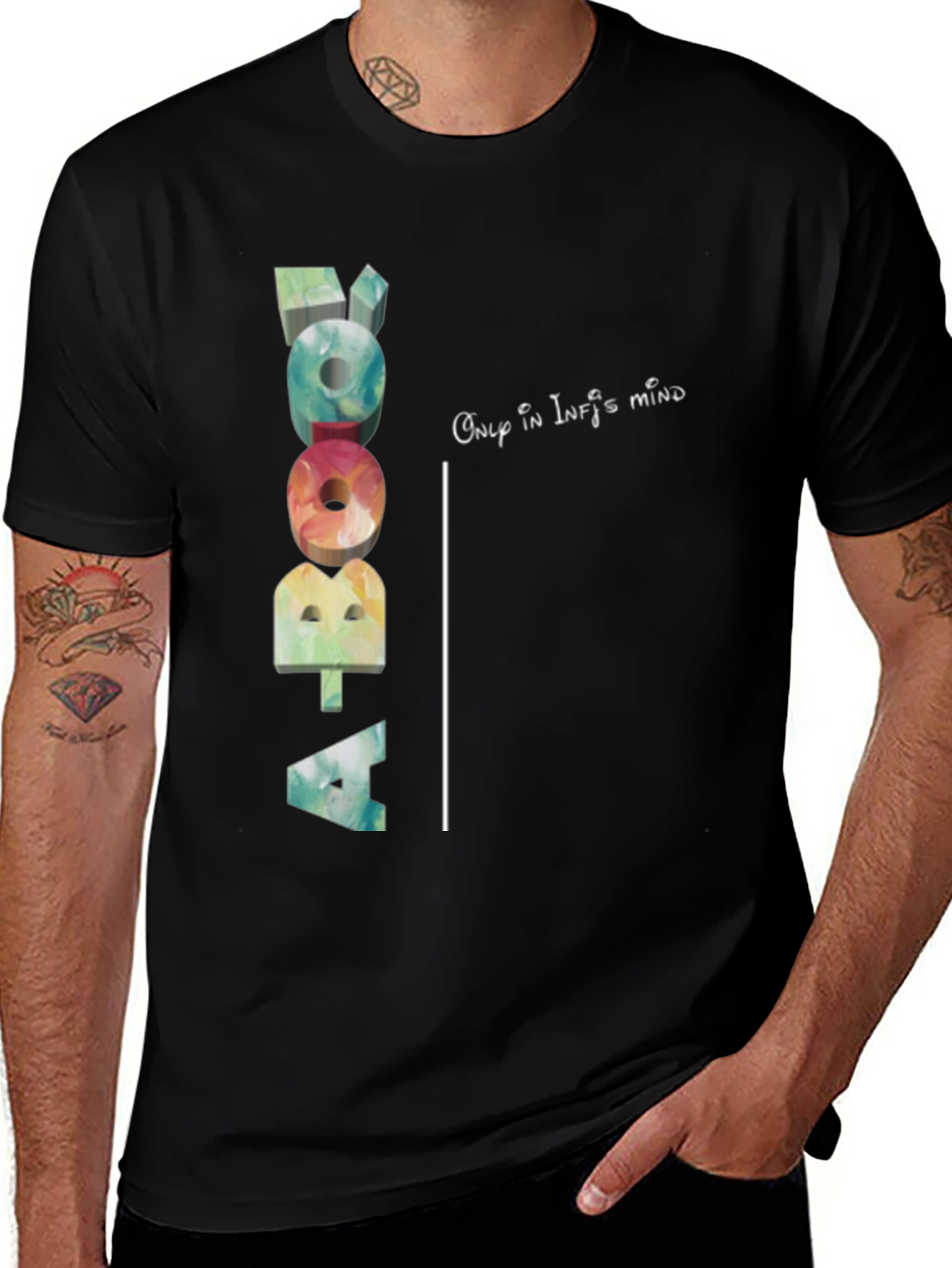 Variant 6 of Abstract 'YOBOTA' Graphic T-Shirt