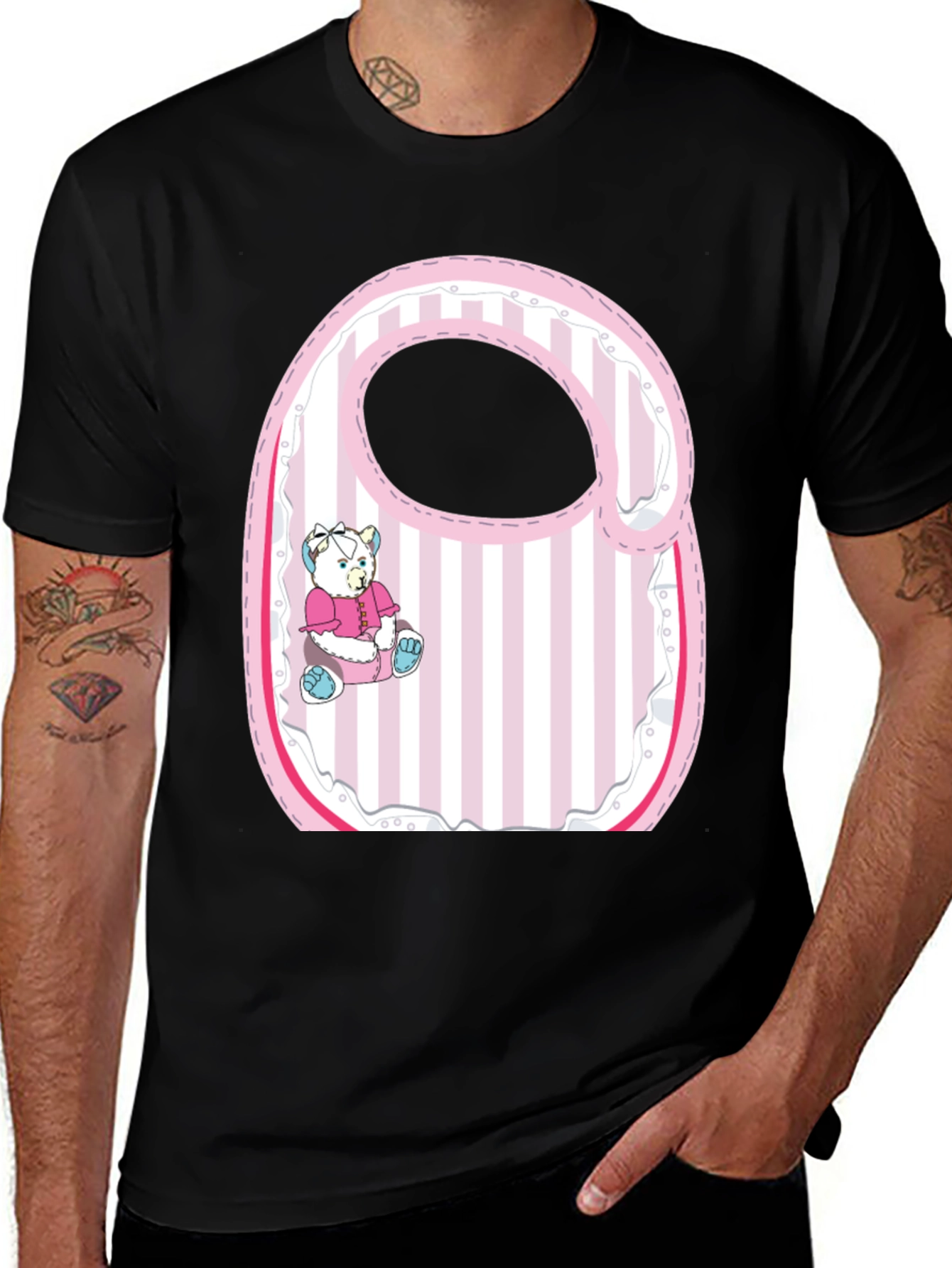 Variant 27 of Cute Baby Bib Graphic Tee - Unisex
