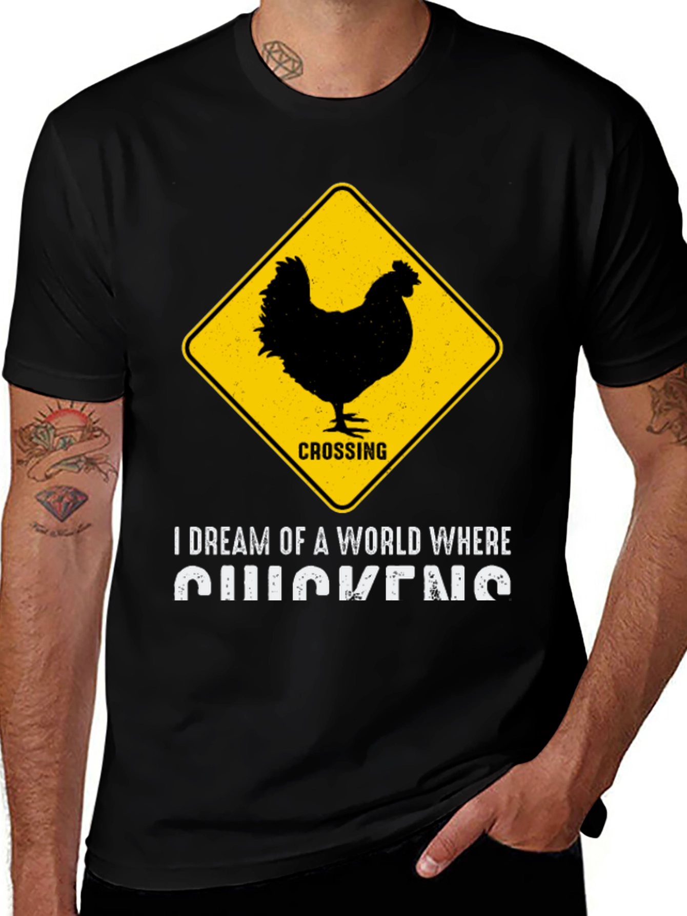 Variant 29 of Chicken Crossing T-Shirt - Dream World